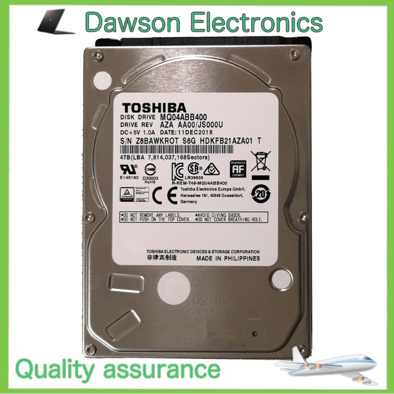 Toshiba 4TB MQ04ABB400 5400RPM 128MB SATA 2.5" Laptop HDD Hard Disk Drive