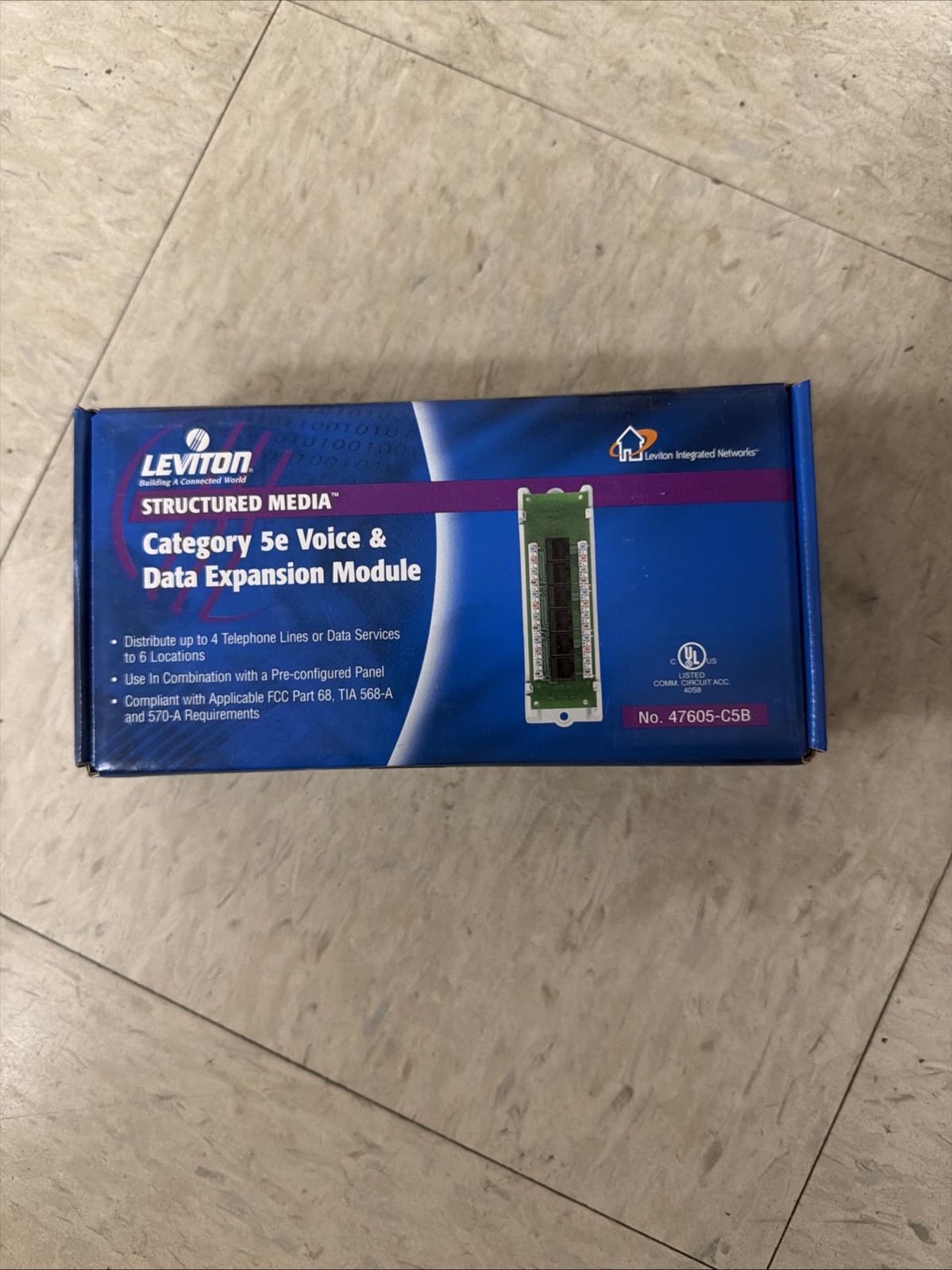 LEVITON 47605-C5B CATEGORY 5E VOICE & DATA EXPANSION MODULE