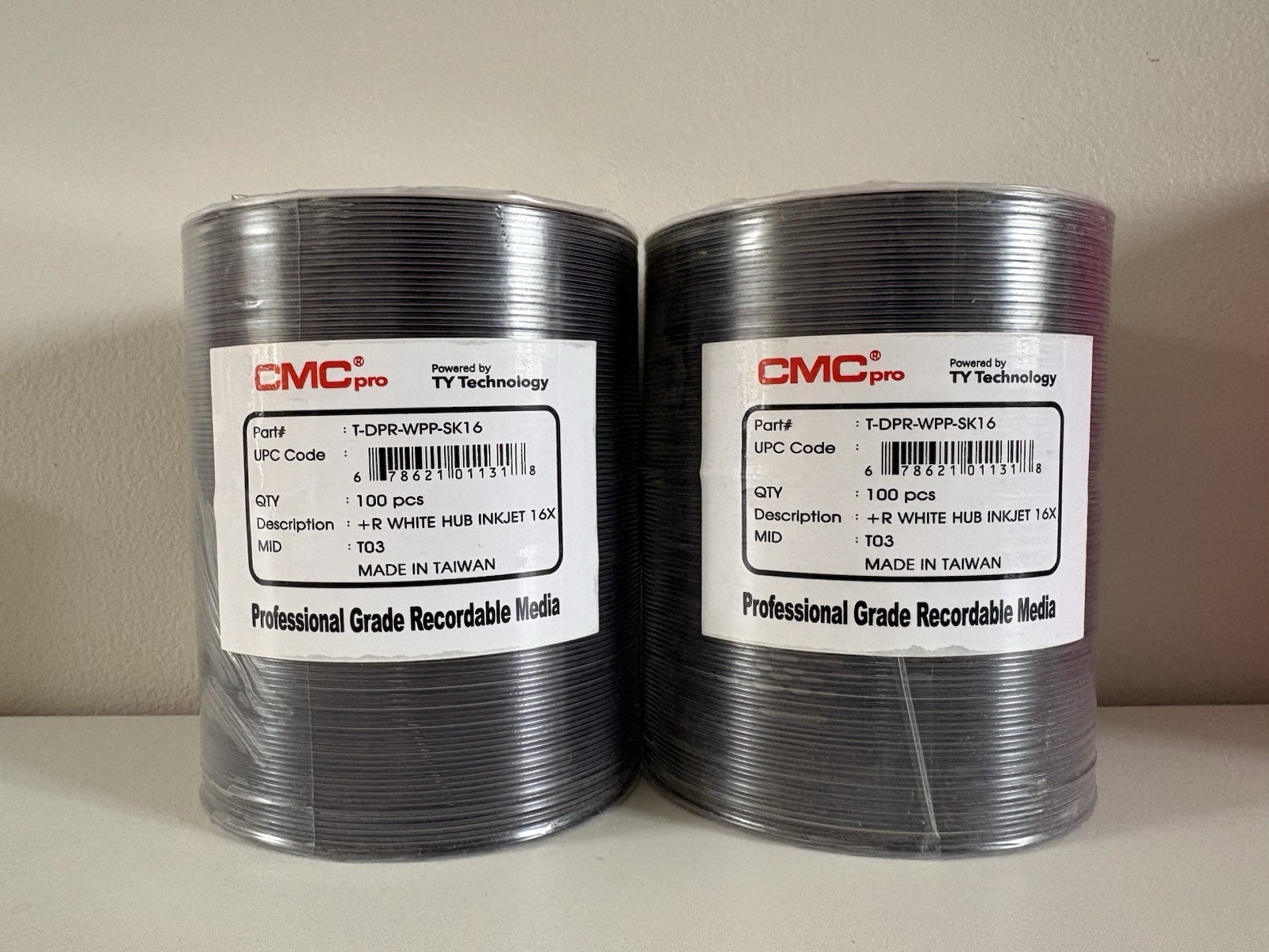 Brand New 200CT JVC/TY CMC Pro Silver Thermal Lacquer Printable CDR T-CDR-SPT-SK
