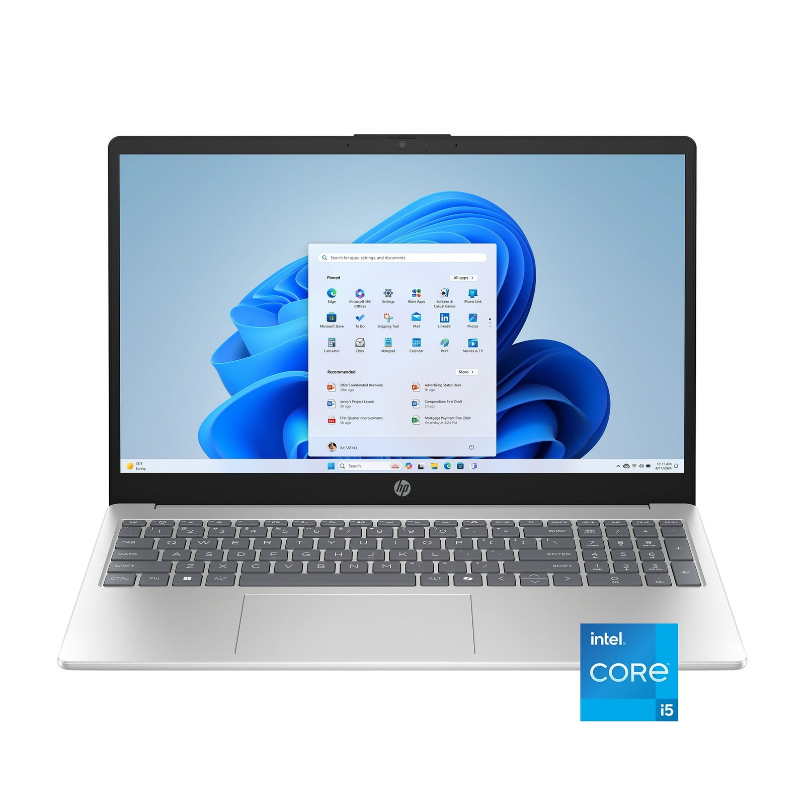 New HP 15.6" FHD IPS Touchscreen Intel Core i5-1334U/8GB/512GB SSD Laptop Silver