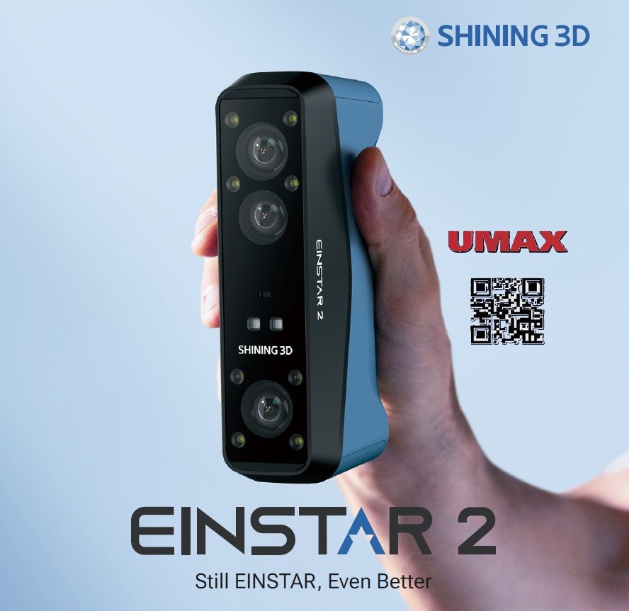 EINSTAR 2 Professional Wireless 3D Scanner, Hybrid Blue Laser & IR, 90FPS