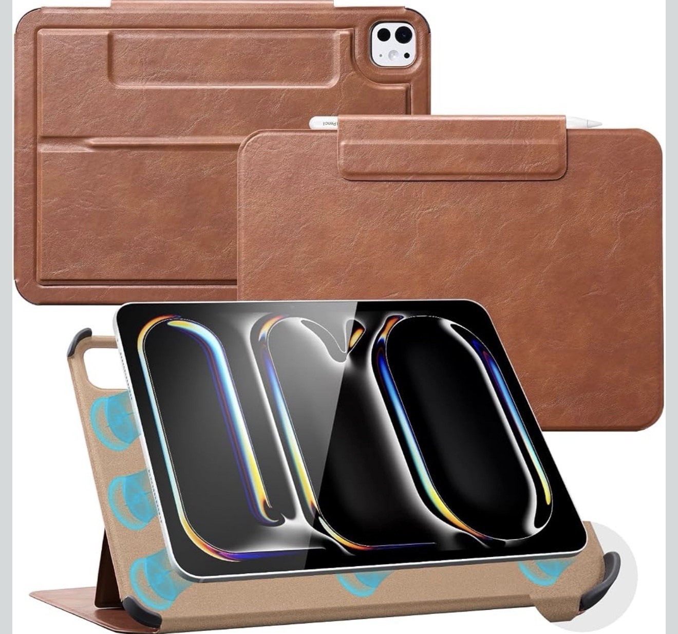 CoBank Premium Leather Case For Ipad Pro 13 - Cowhide Brown