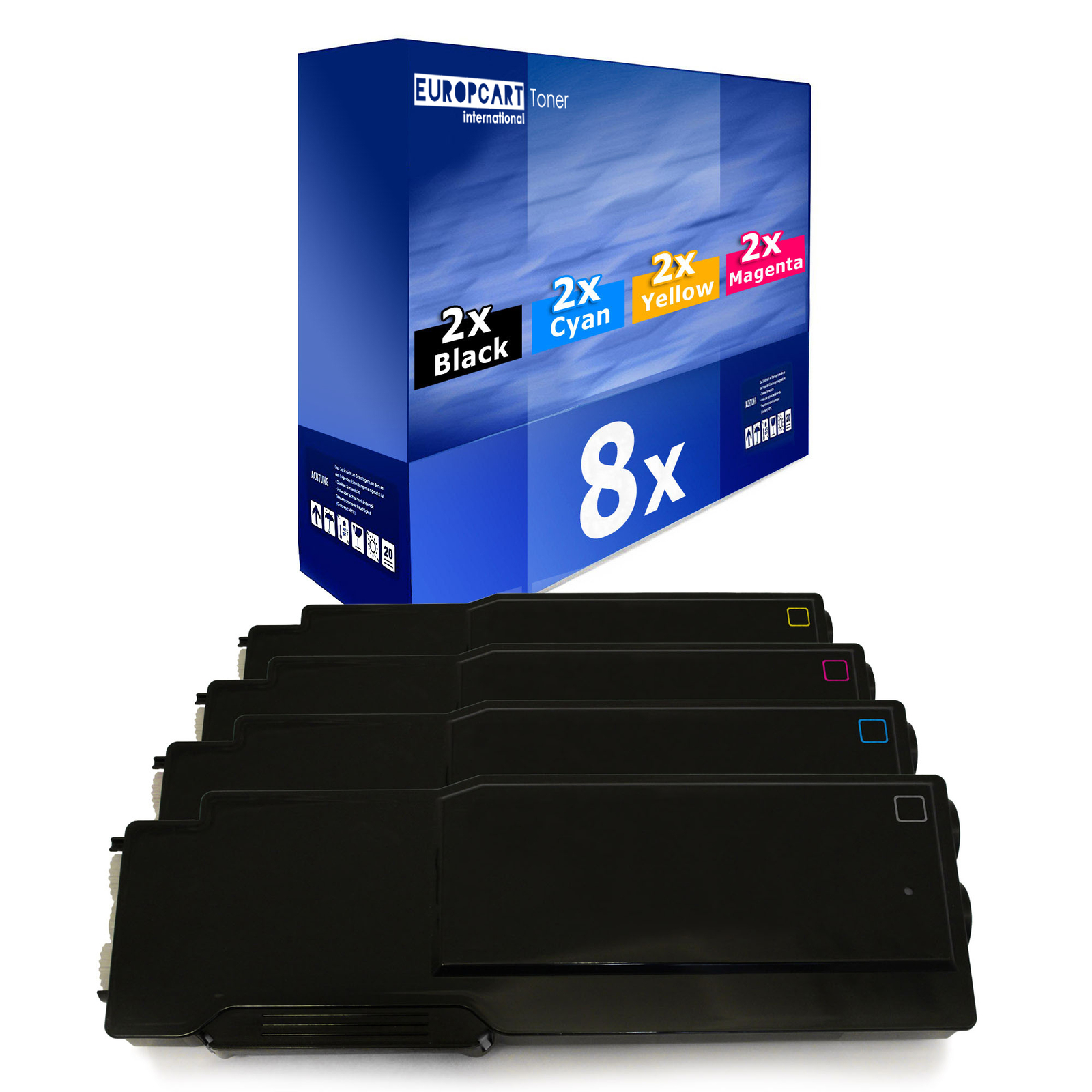 8x Europcart Toner replaces Xerox 106R03528 106R03530 106R03531 106R03529 CMYK