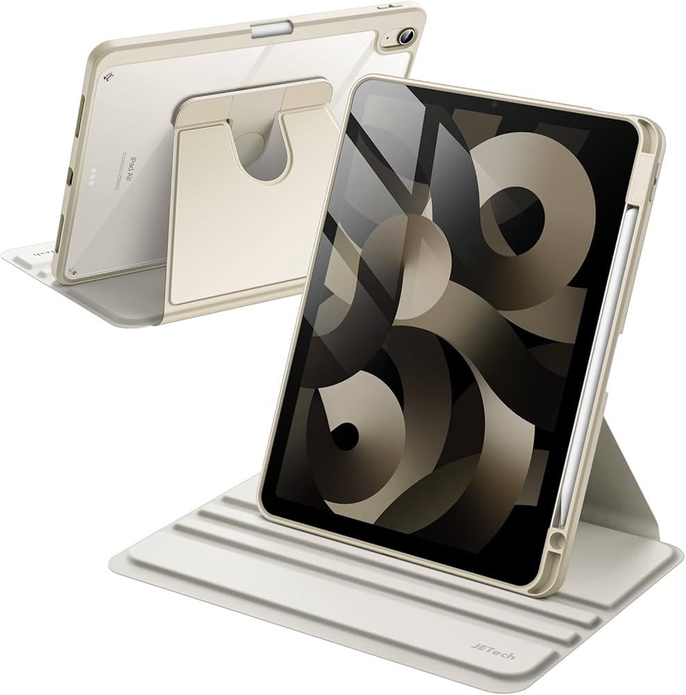 JETech 360 Rotating Case for iPad Air 11 M4 M2 & iPad Air 5/4 10.9" - Starlight