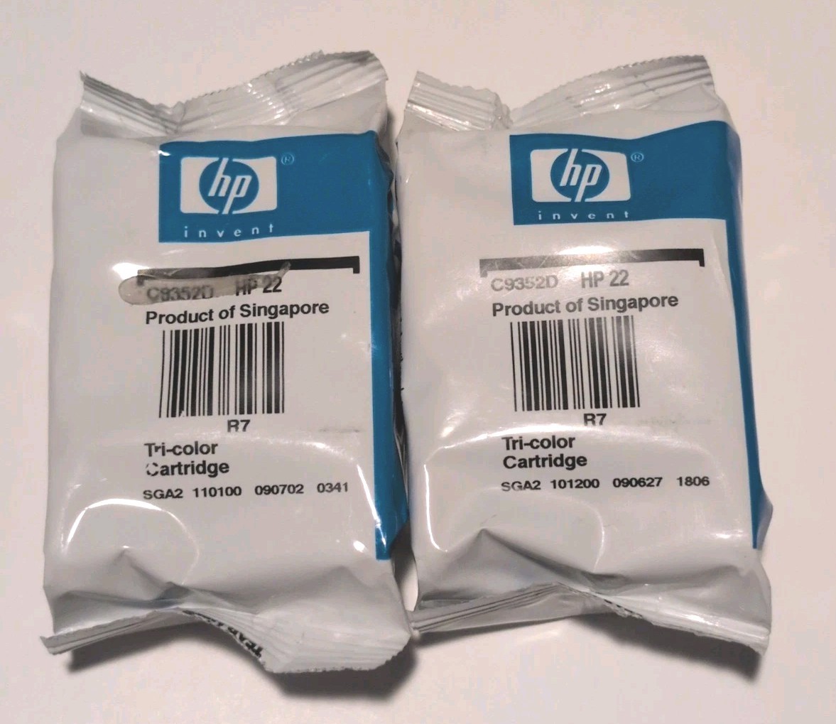 HP 22 Tri Color Inkjet Ink Cartridge Compatible Models Lot Of (2) C9352D