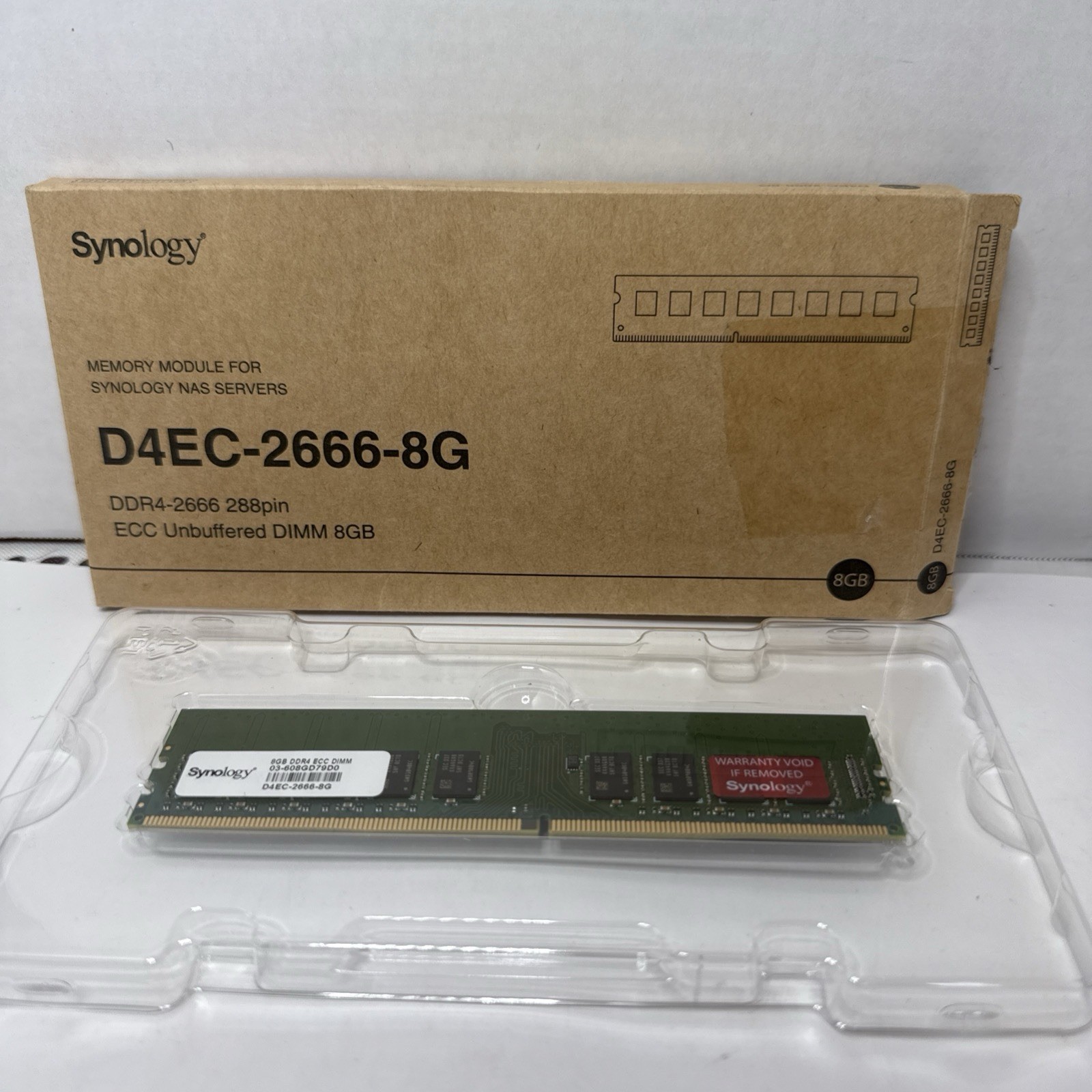 Synology RAM DDR4-2666 ECC UDIMM 8GB (D4EC-2666-8G) for Synology NAS servers