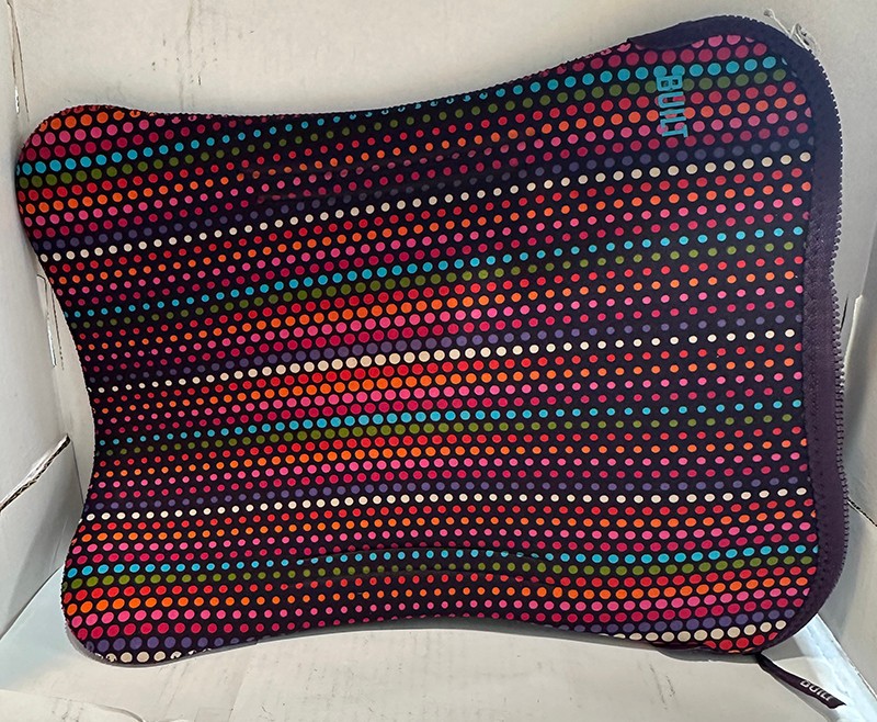 Built NY Netbook Sleeve For Tablet 16” Neoprene Case Zipper Colorful Dots