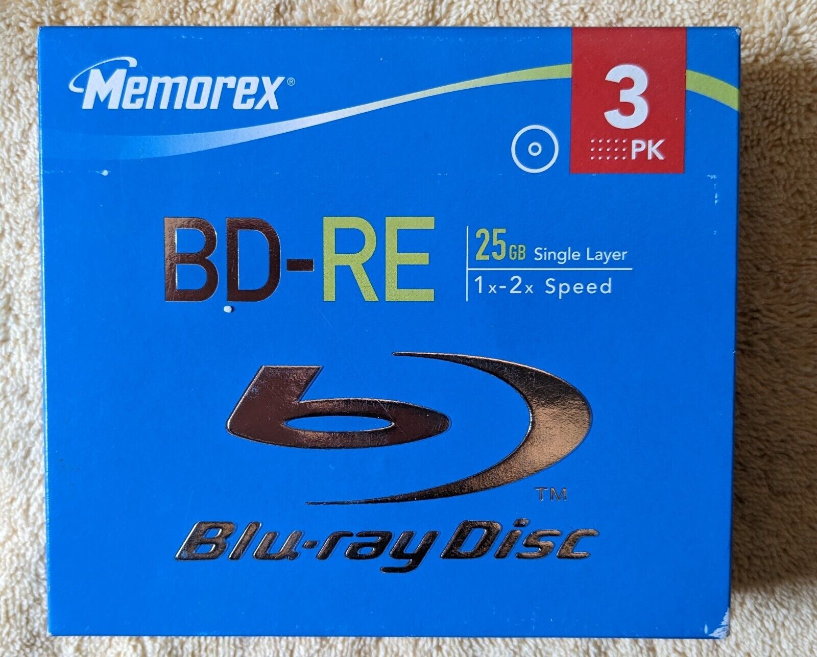 Blu-Ray BD-R Recordable Disc 25GB Blu-Ray Memorex 3-PACK