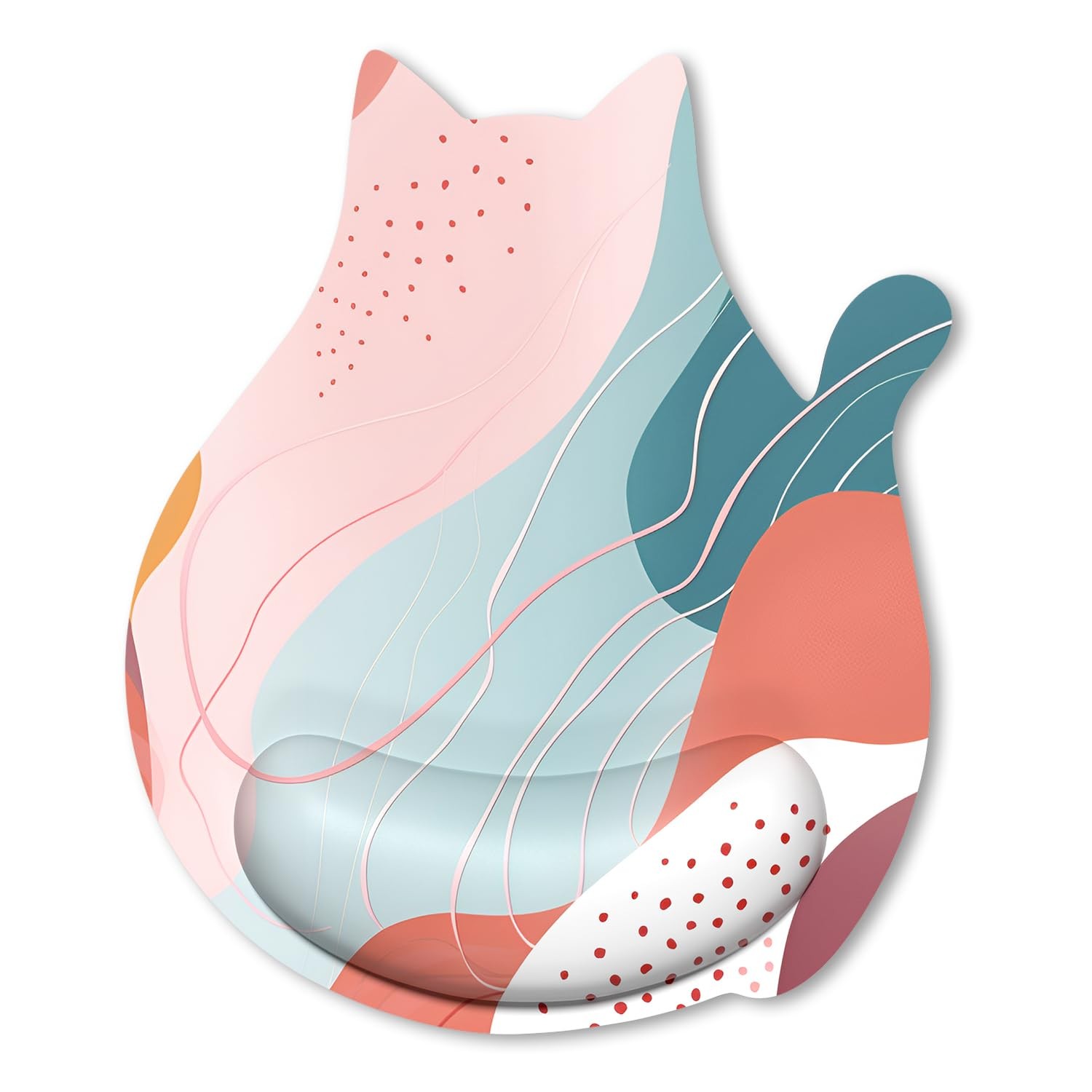 Ergonomic Mouse Pad with Wrist Rest, Cute Cat Memory Foam Padded Pain Relief ...
