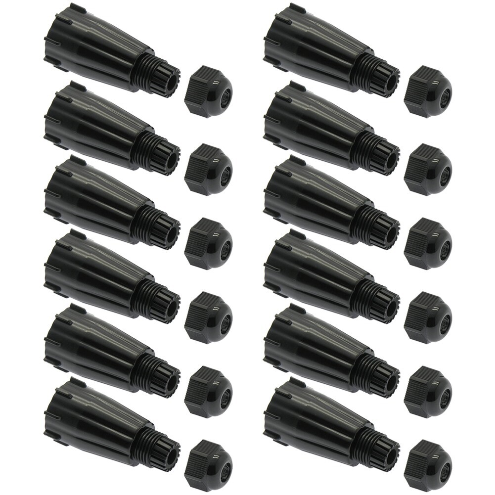 12x 0.35" 9mm Outdoor Waterproof Connector Cap RJ45 Network LAN Ethernet Cable