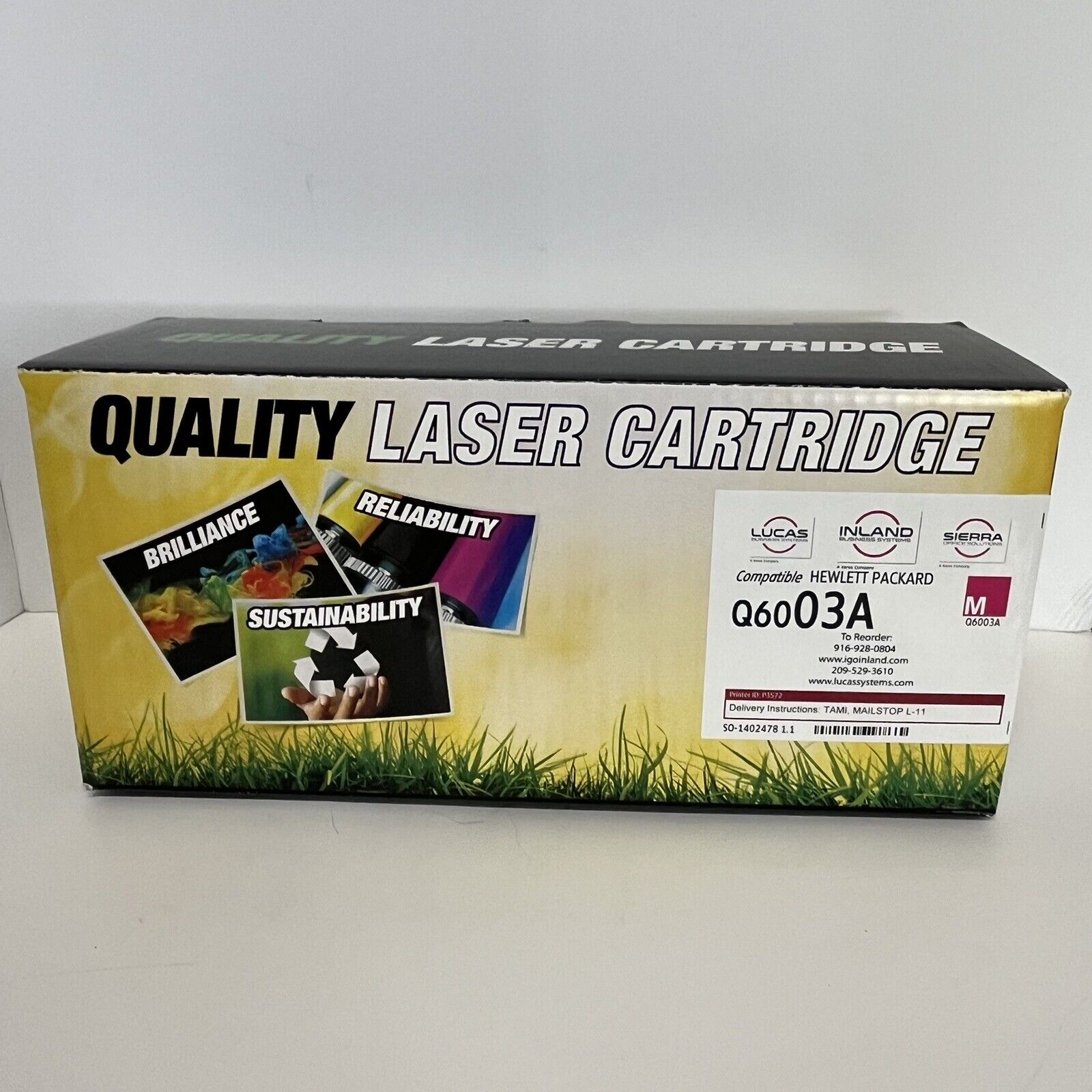 Quality Lazer Cartridge 03A Q6003A Compatible HP Magenta Sealed
