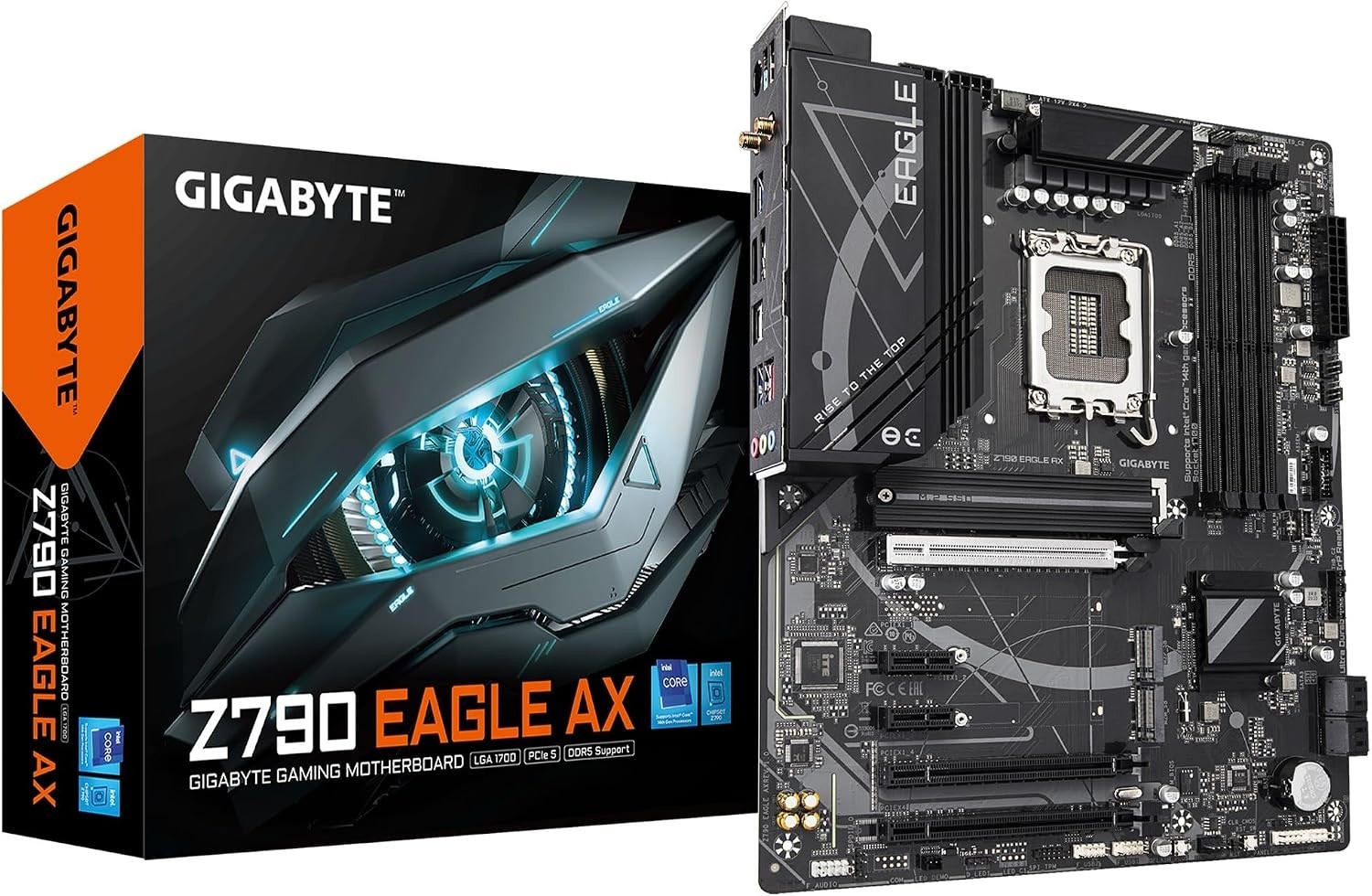 GIGABYTE Z790 Eagle AX LGA 1700 ATX Motherboard, Support Intel Core 14th/13th/12