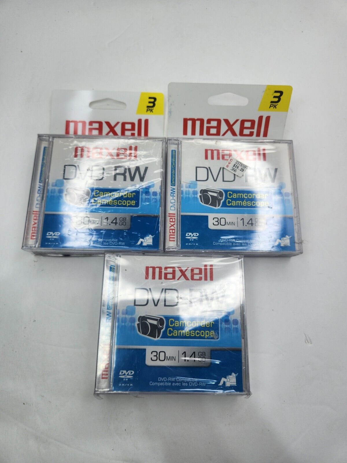 MAXELL DVD-R CAMCORDER 9-PACK DISCS 30MIN 1.4GB DVD NEW SEALED