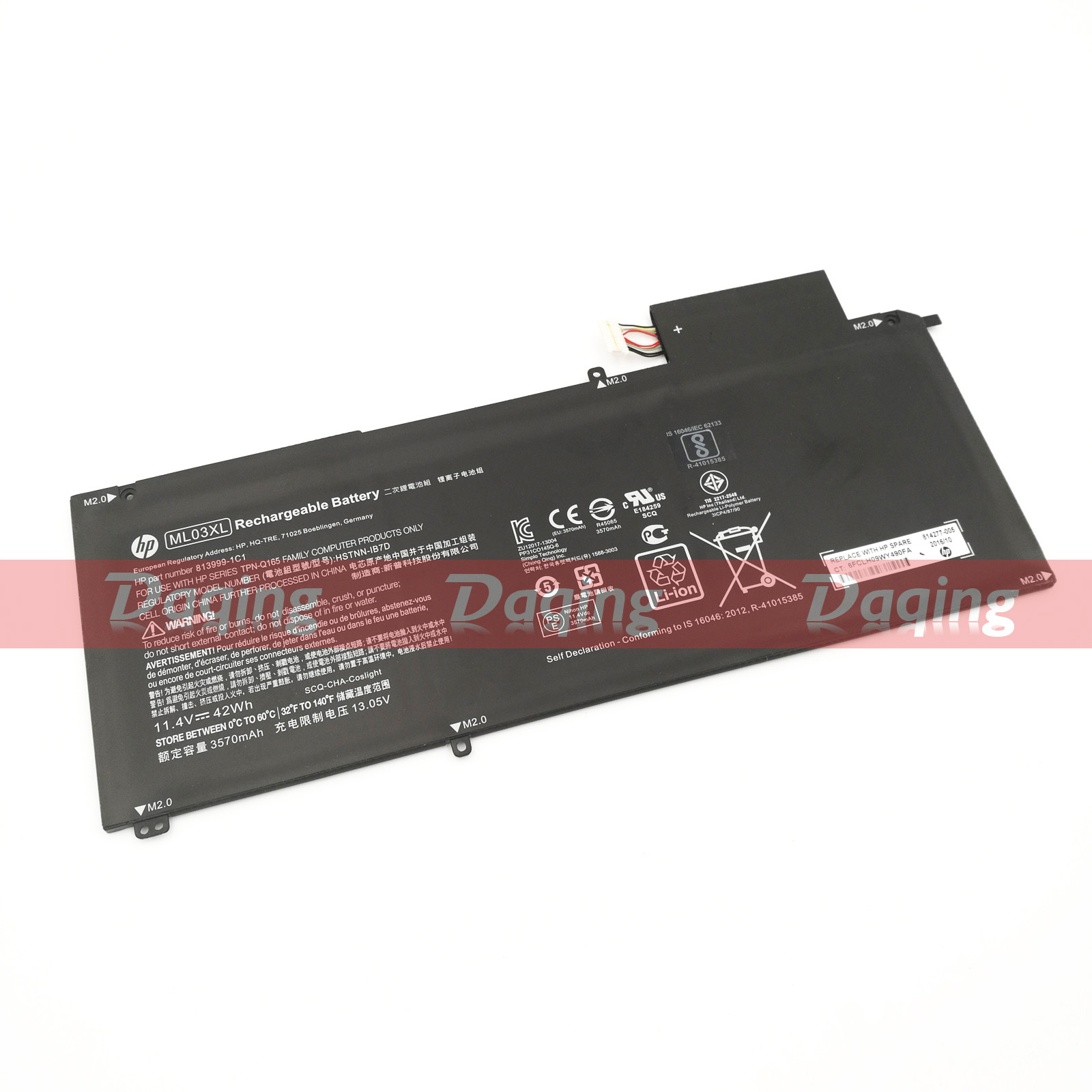 New Original ML03XL Battery for HP Spectre x2 Detachable PC 12 HSTNN-IB7D