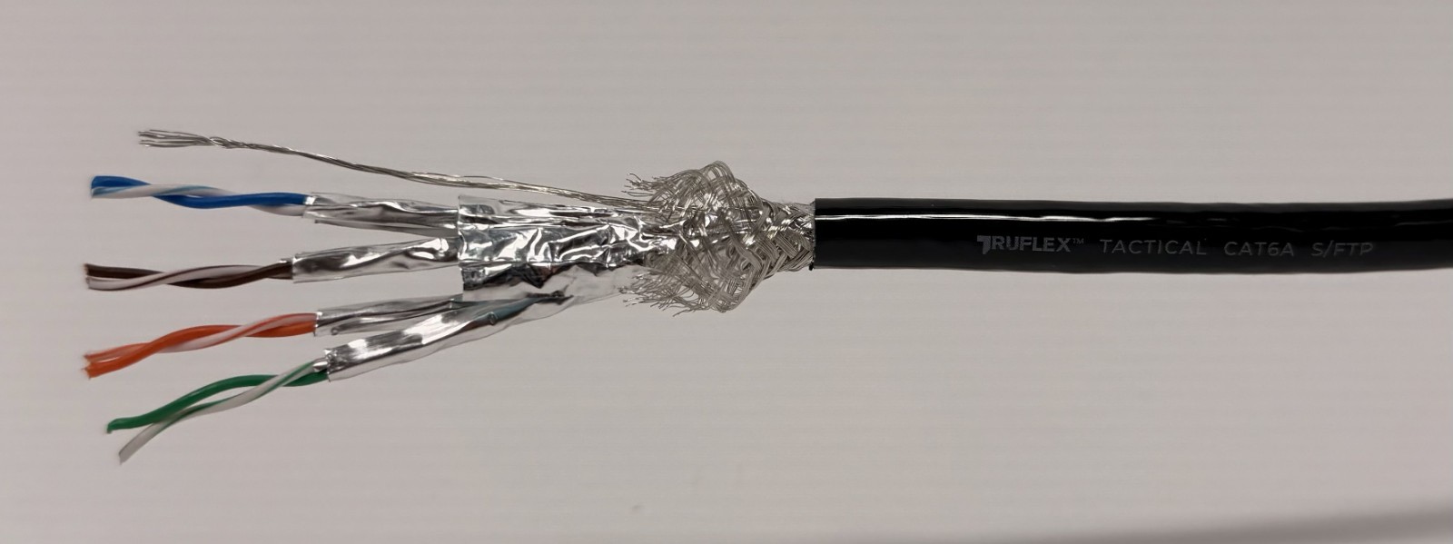 TRUFLEX CAT6A Tactical EtherCON 5'  – Shielded S/FTP