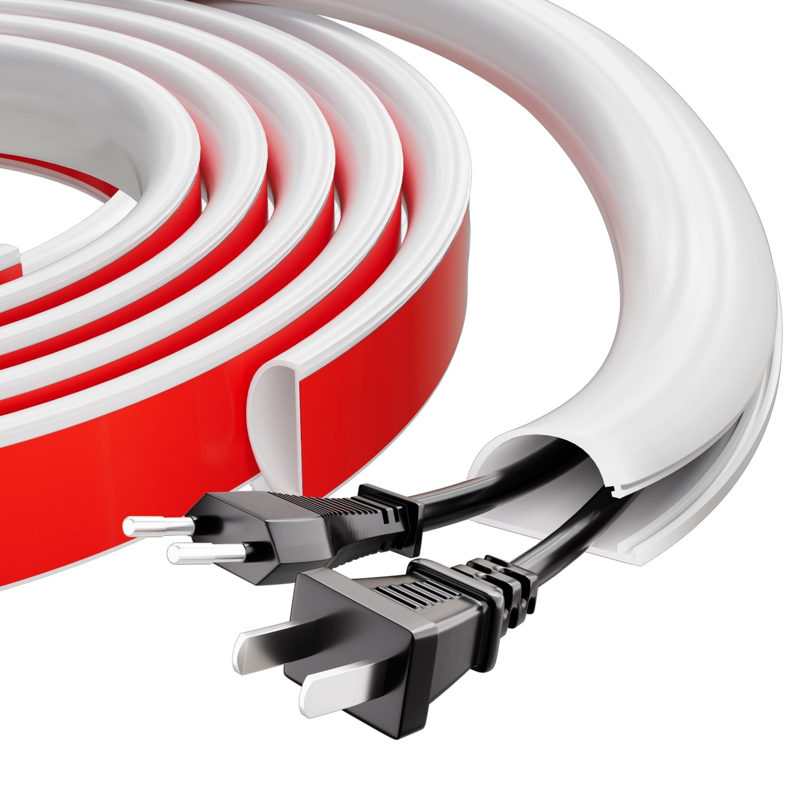 39" Silicone Cord Hider for Wall Mount TV,Large Large-39 inch, White 
