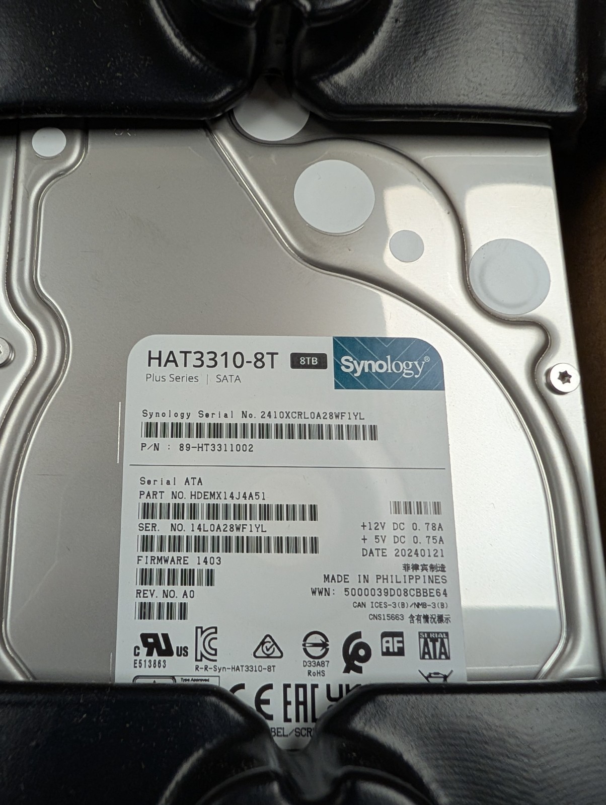 Synology Plus Series 8 TB Internal Hard Disk Drive - 7200 RPM - 3.5 HAT5310-8T