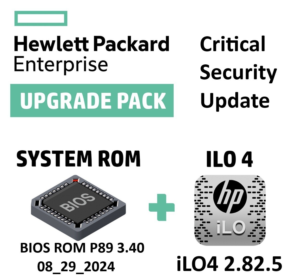 Critical BIOS ROM HPE ProLiant DL60 DL80 Gen9 (U15) U15_3.40_08_29_2024+iLO4
