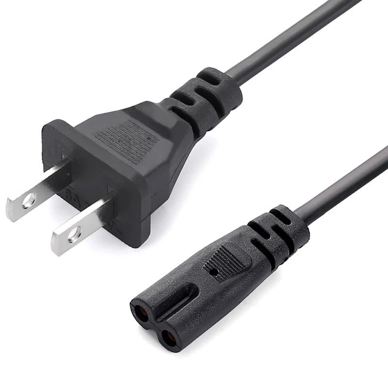 EU Power Cable 2pin IEC320 C7 US Power Extension Cord For  Laptop Charger