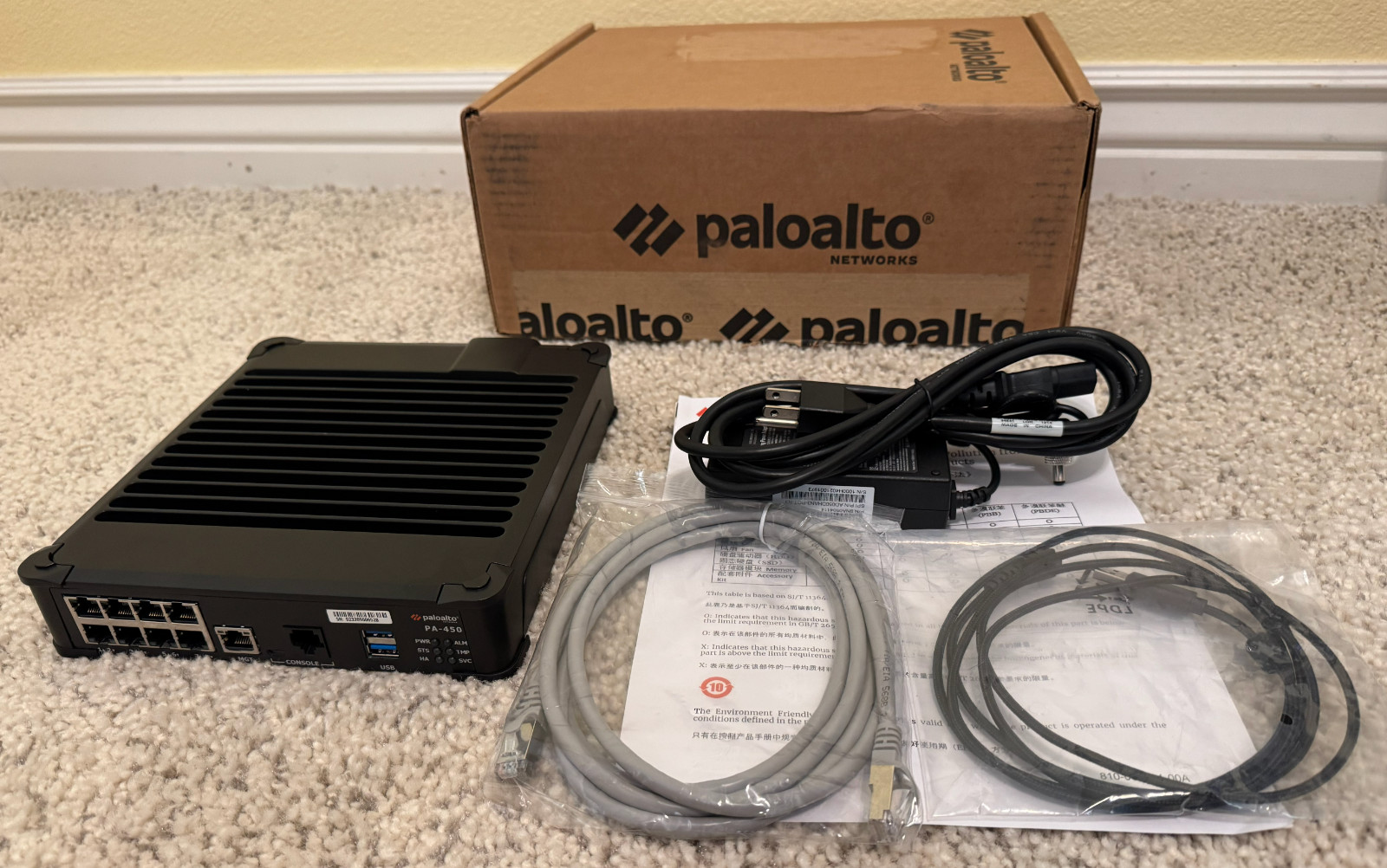 Palo Alto Networks PA-450 Next-Gen Firewall 8-Port OPEN BOX PAN-PA-450-Lab