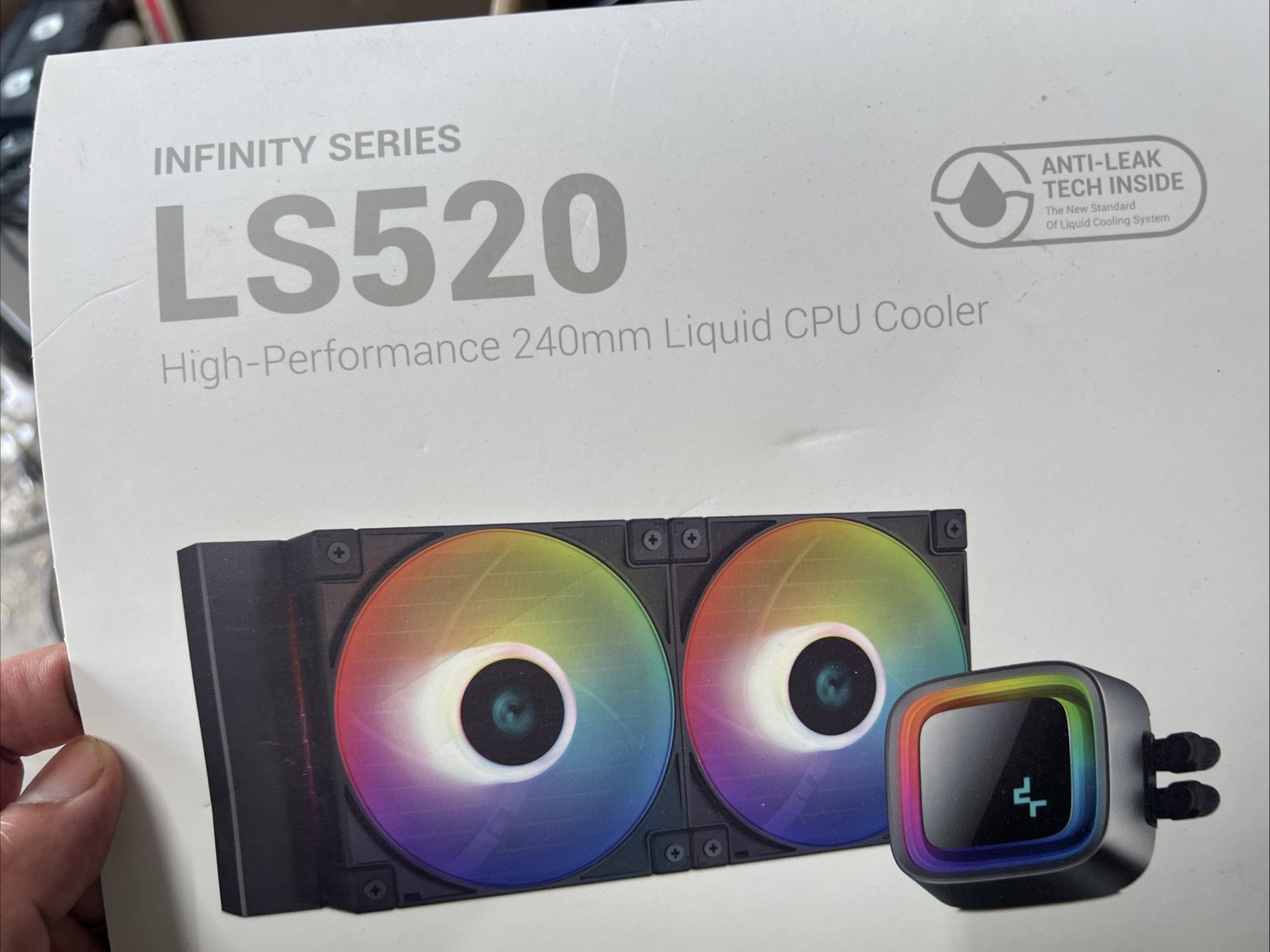 Deepcool LS520 240mm AIO Liquid CPU Cooler Dual 120mm Fans Black LGA1700