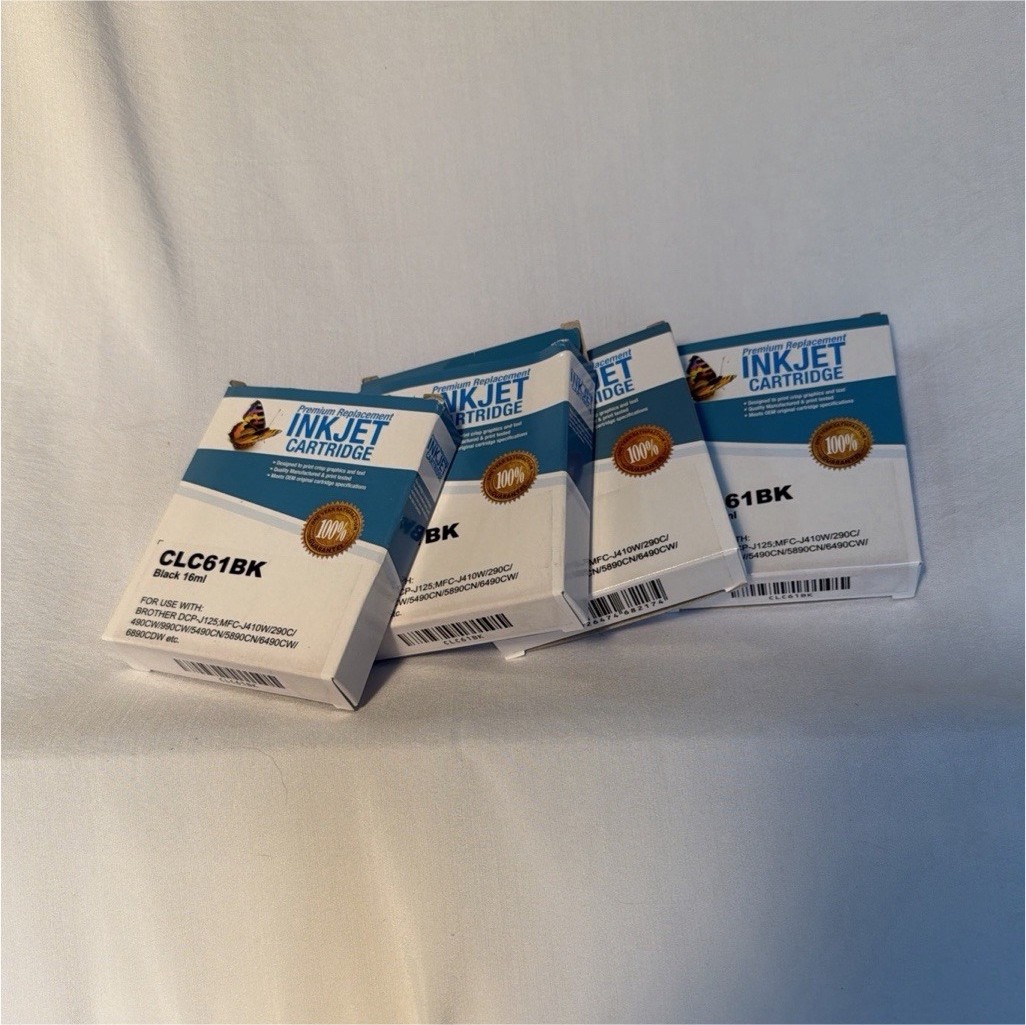 CLC61BK Compatible Black Inkjet Cartridge 3 Pack for Brother DCP-J125 MFC