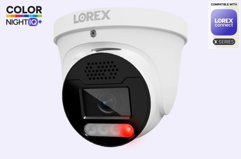NEW Lorex Connect X5 4K PoE Turret Dome Camera Color Night IQ+ - CNE01P-1TW-AB1