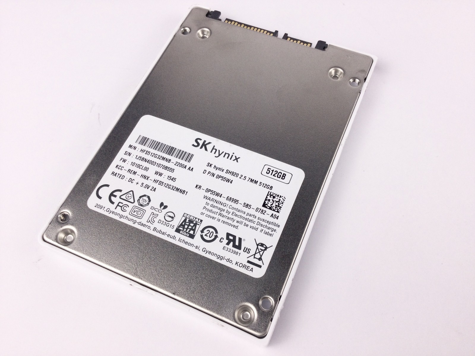 SK Hynix SSD SH920 HFS512G32MNB-2200A 512GB SATA 2.5" Solid State Drive