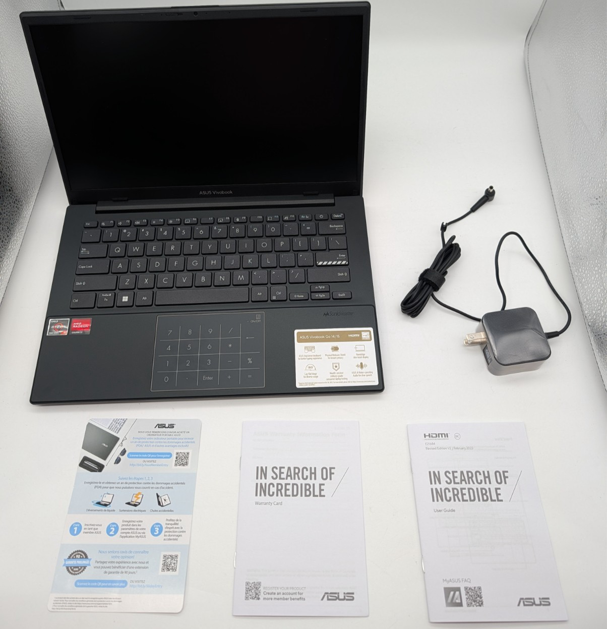 ASUS Vivobook Go 14" FHD Ryzen 3 7320U 8GB RAM 256GB SSD Win 11 Pro