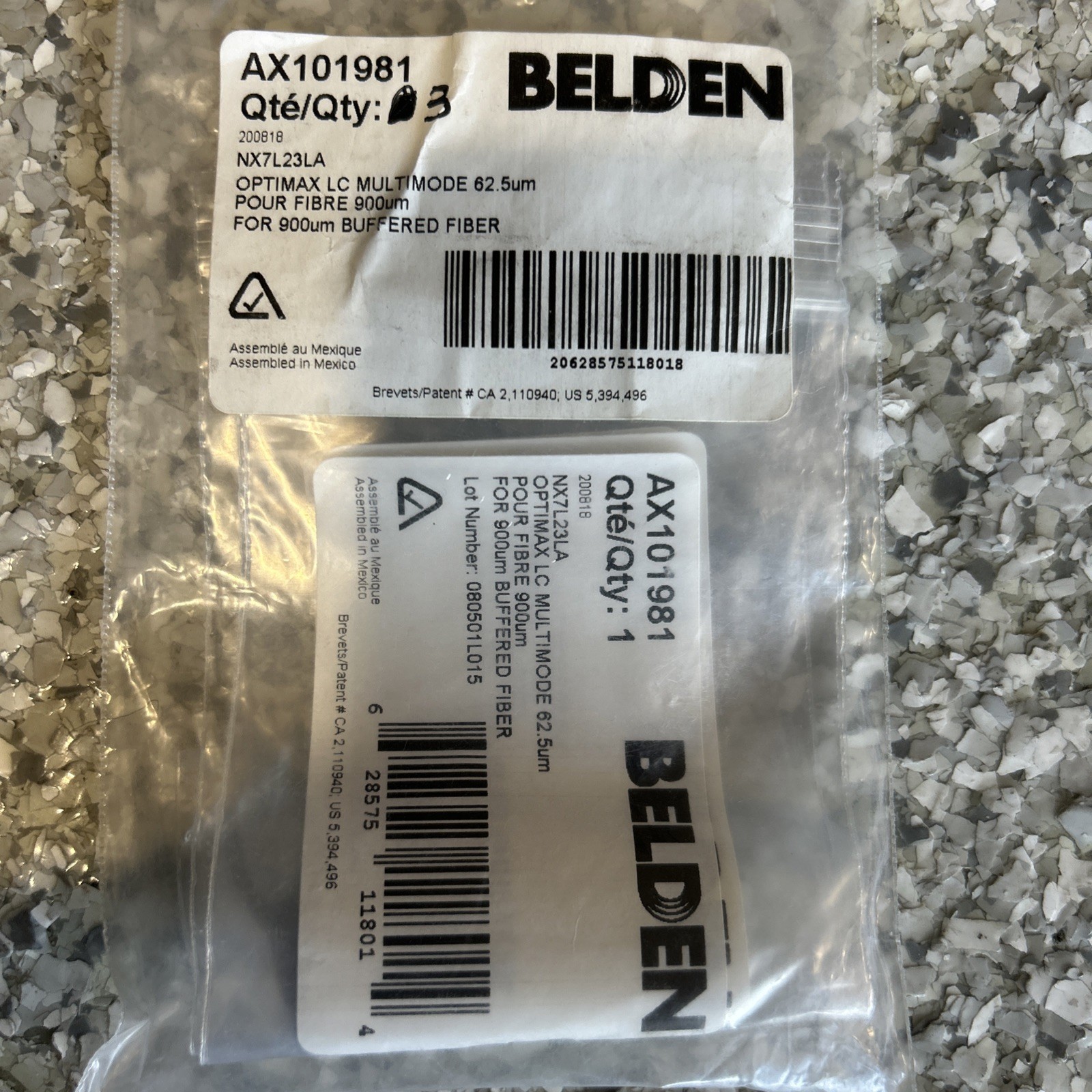 BELDEN AX101981 Optimax Lc Multi Mode 62.5 Um Lot Of 3 In Box