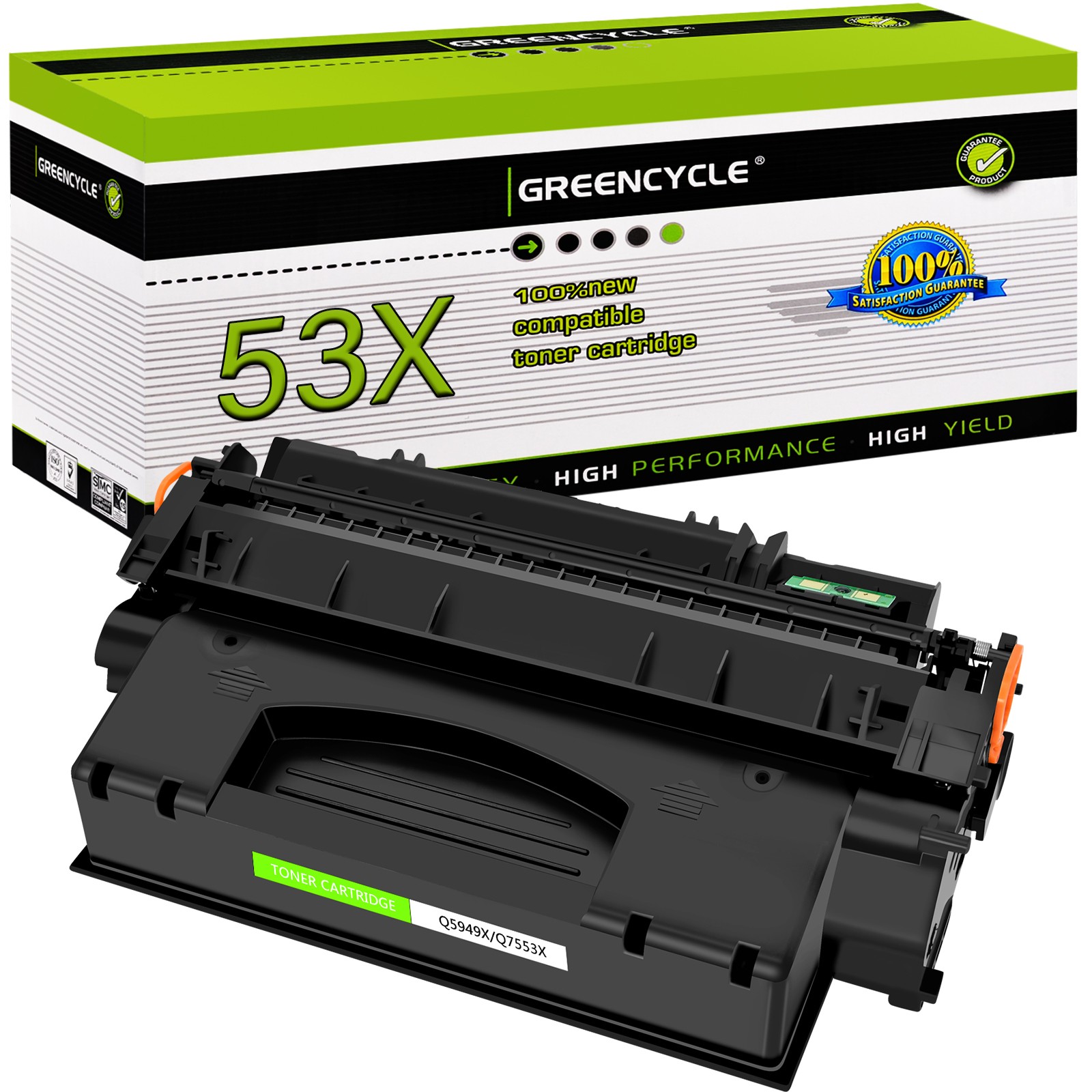 GREENCYCLE Q7553X 53X High Yield Toner For HP Laserjet P2015 P2015dn M2727 MFP