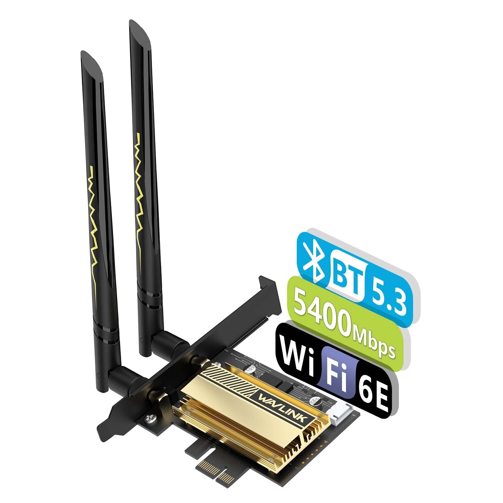 WiFi 6E PCIe Network Card AX5400 Tri-Band AX210 Wireless Adapter Bluetooth 5.3