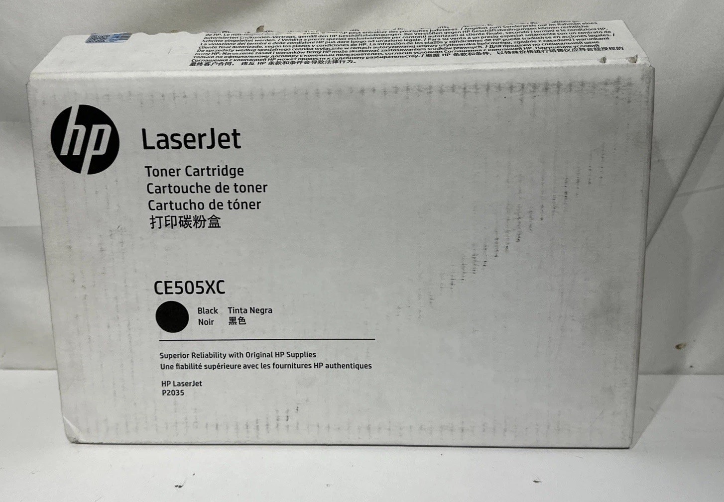HP LASERJET CE505XC P2035 Black Toner Cartridge Exp 10/2020 Open Box Sealed Bag