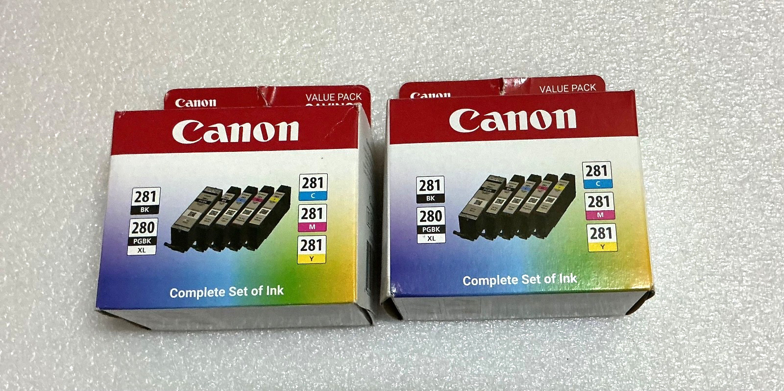 2x GENUINE Canon PGI-280 XL & CLI-281 Standard B/C/M/Y Ink Cartridges 5 PACK Set