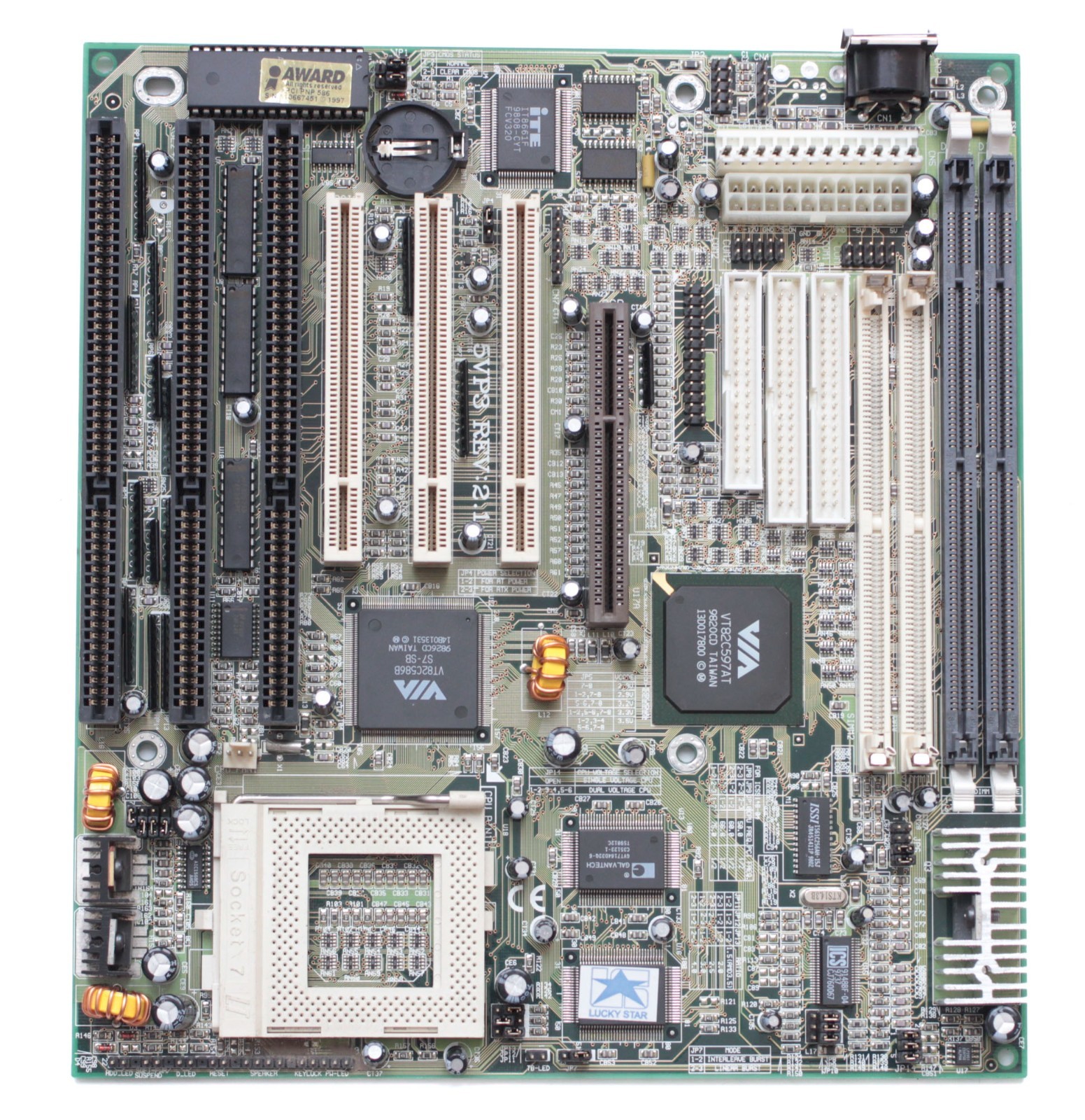 Socket 7 motherboard - Lucky Star 5VP3  - ATX - AGP - TESTED - NO TARIFF