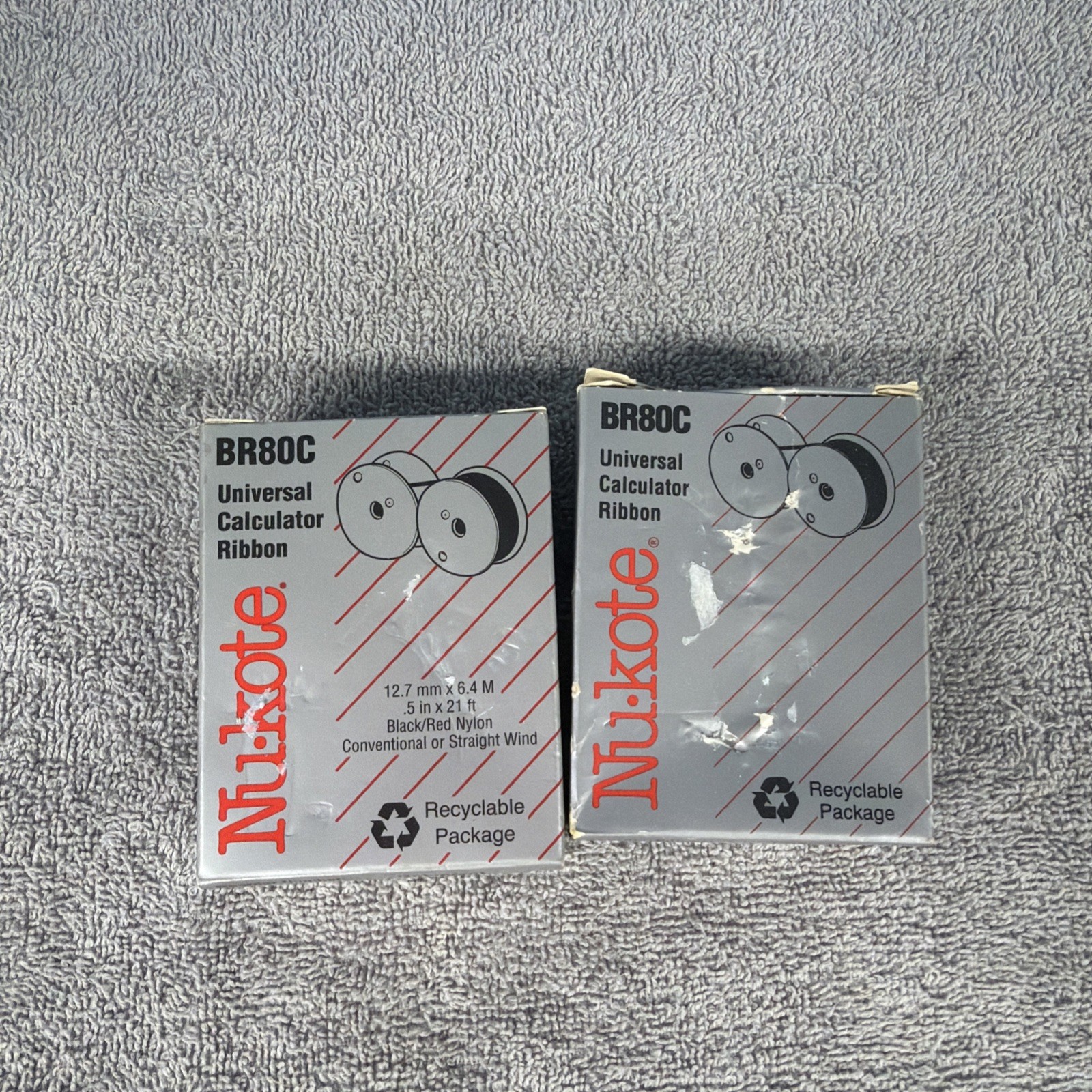 2x Nu-kote BR80C Universal Calculator Ribbon lot ribbons packages