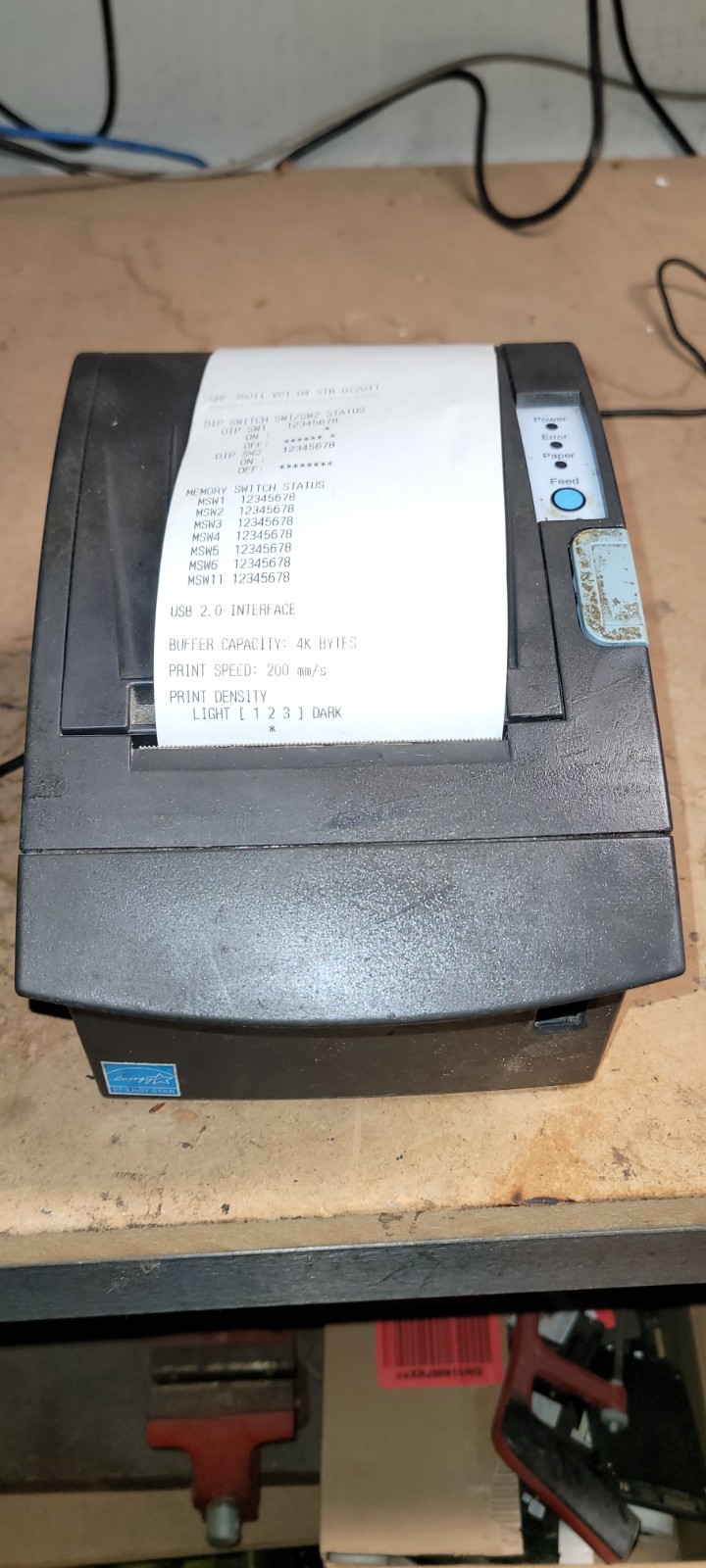 Samsung Bixolon Model SRP-350II Thermal Receipt Printer - NO BOX - NO CORDS