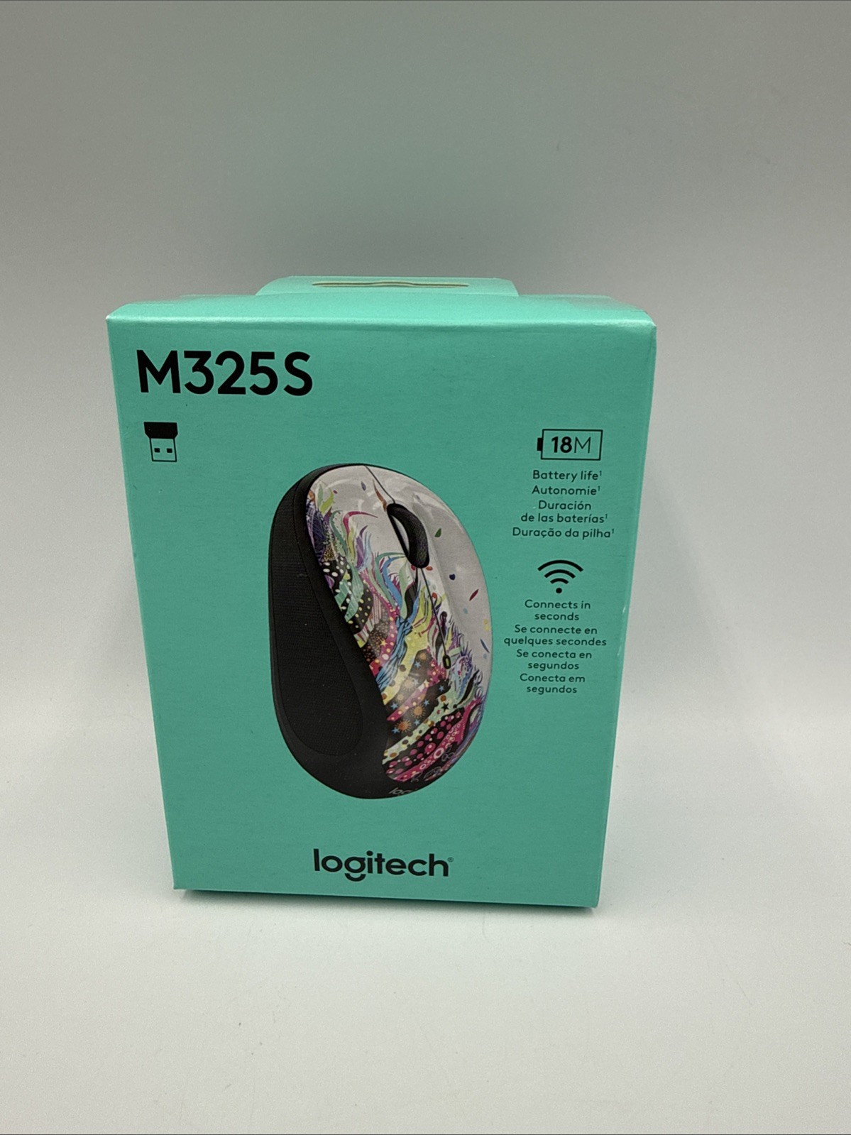 Logitech M325S Wireless Mouse Celebration Black 910-007525 FACTORY SEALED *NEW*
