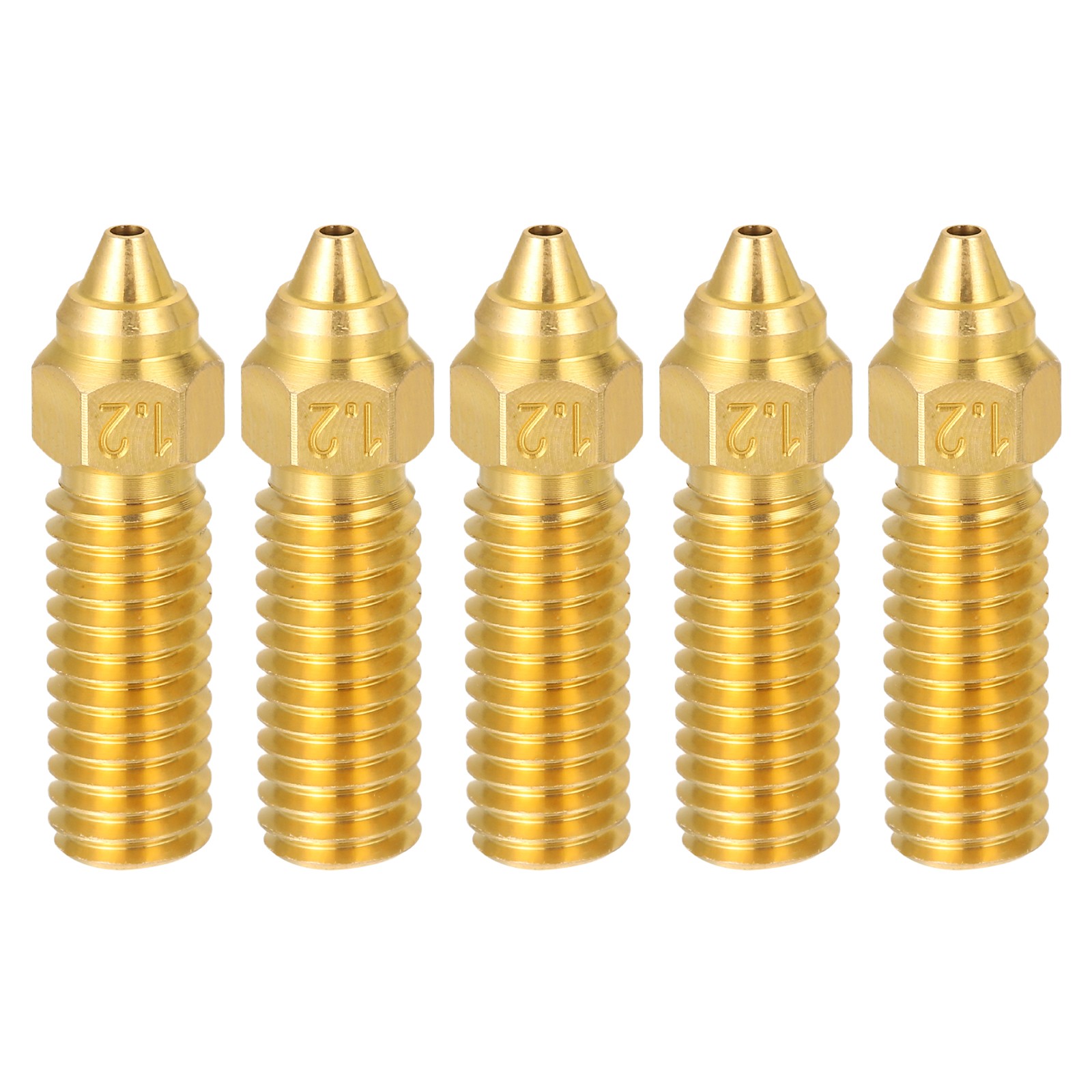5 Pcs Brass Nozzles, 1.2mm M6 Thread for Carbon 3D Printers