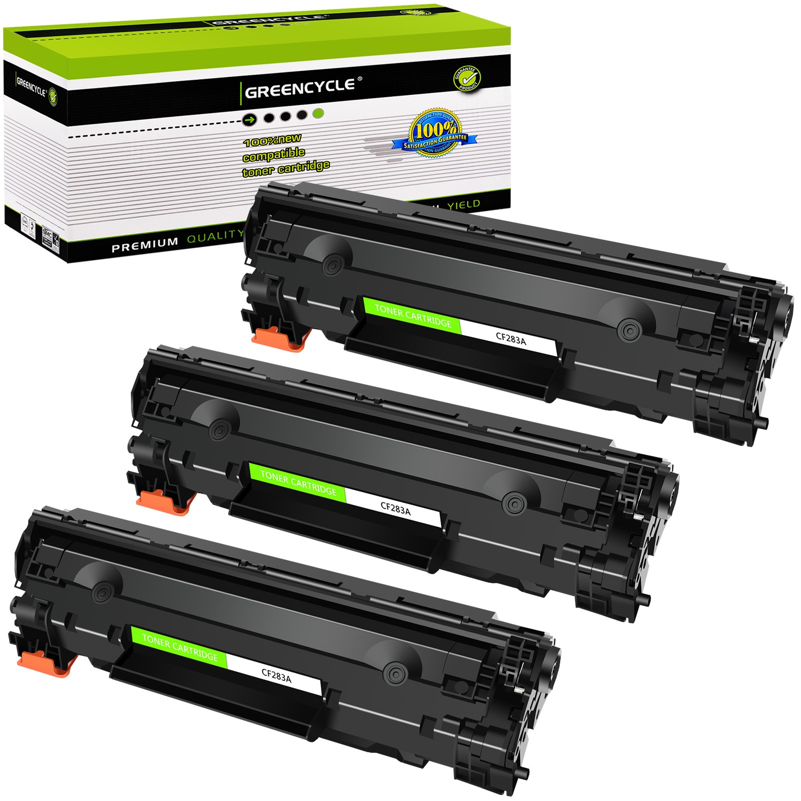 3 PACK CF283A Toner Cartridge For HP 83A LaserJet Pro M127fn M127fw M125nw LOT
