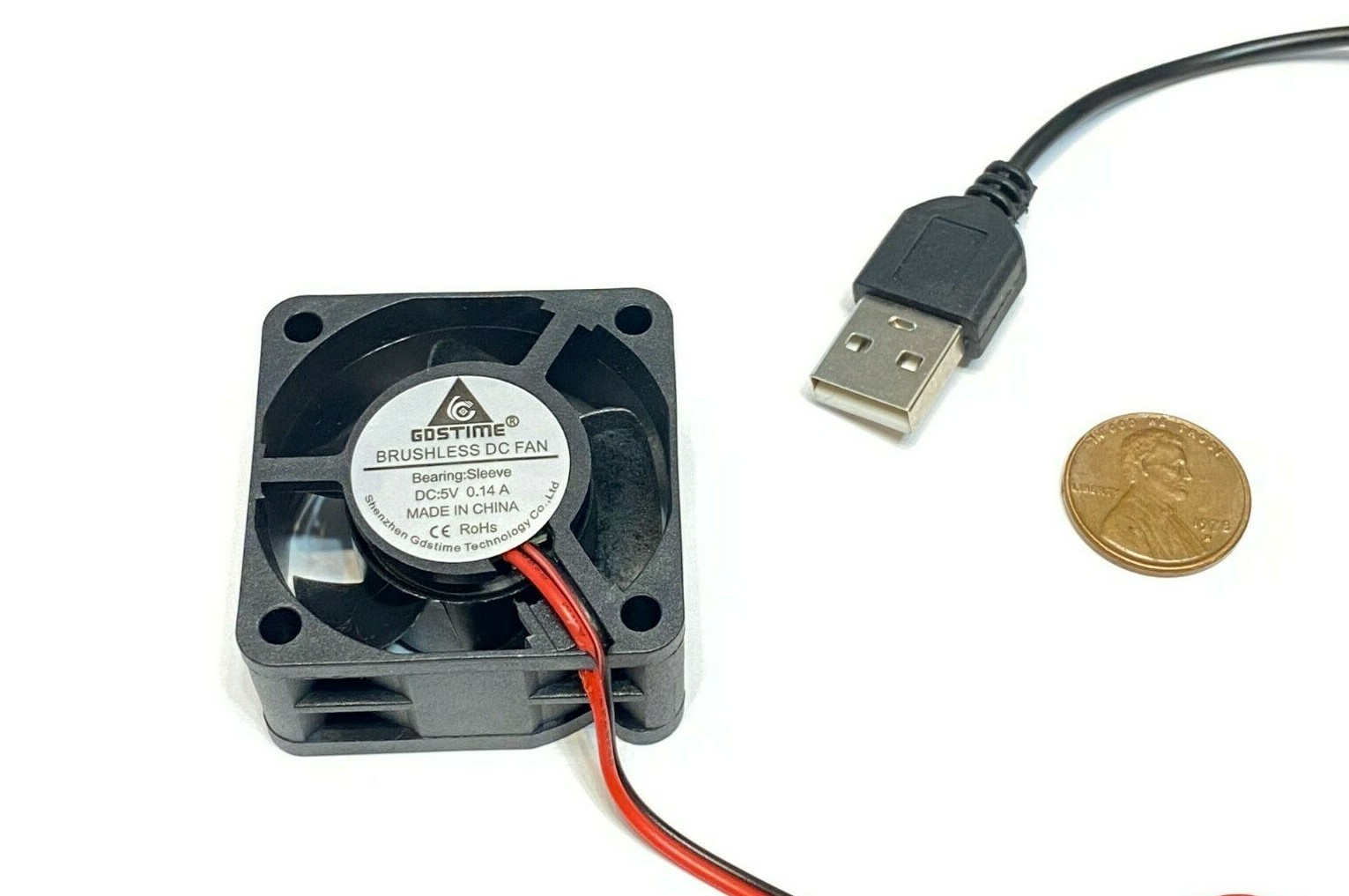  USB connector plug Fan 5v GDStime 4cm 4020 40mm 40x40x20mm computer A41