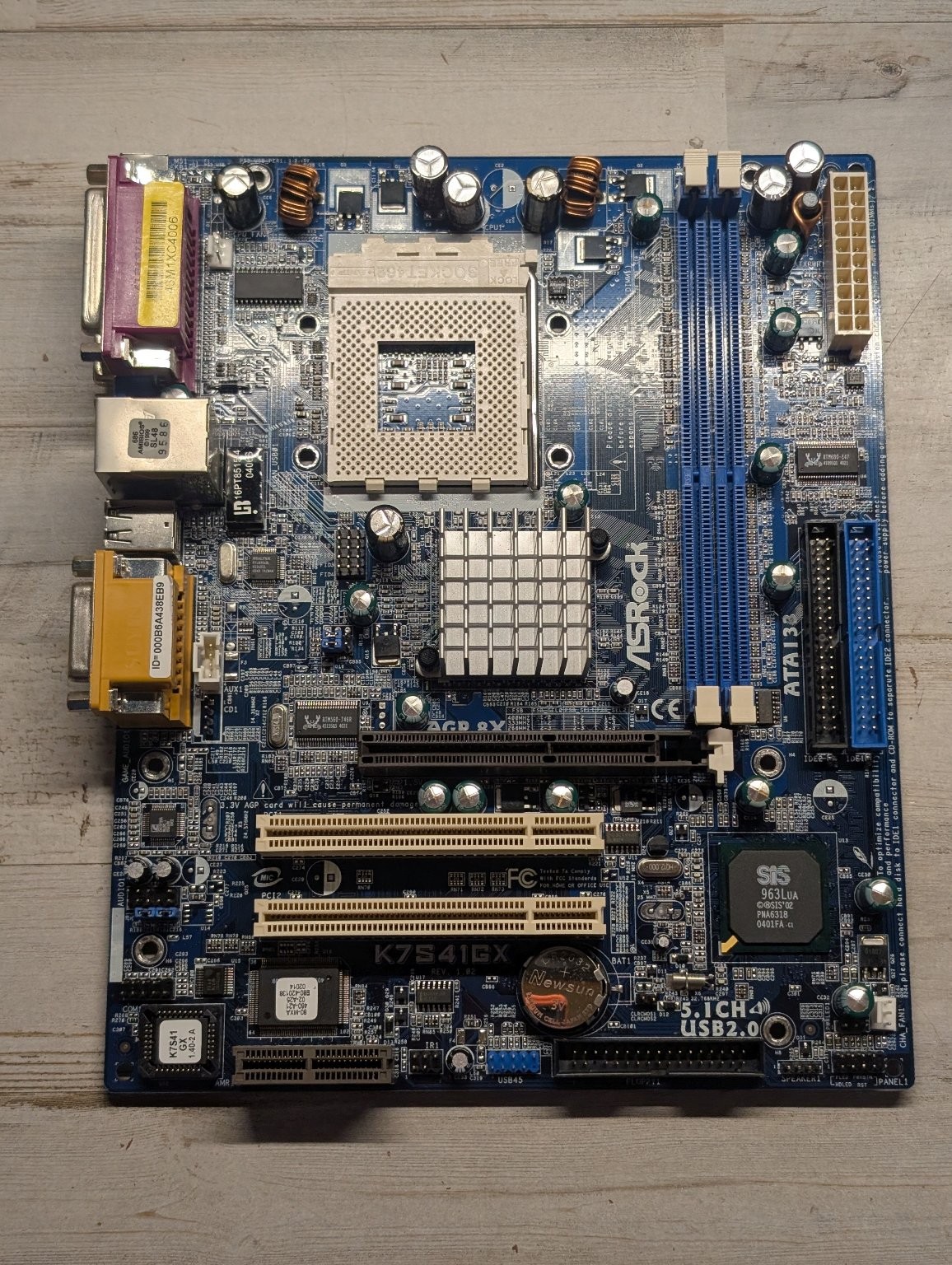 ASRock K7S41GX Motherboard Socket 462 AGP DDR Vintage PC PARTS/REPAIR
