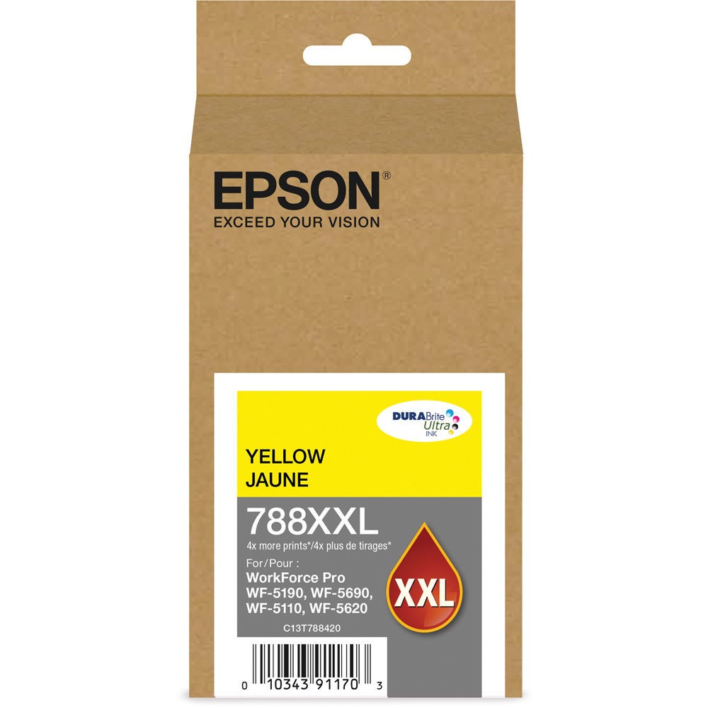 GENUINE Epson 788 XXL Yellow Ink for WorkForce Pro WF-5110 WF-5190 WF-5620