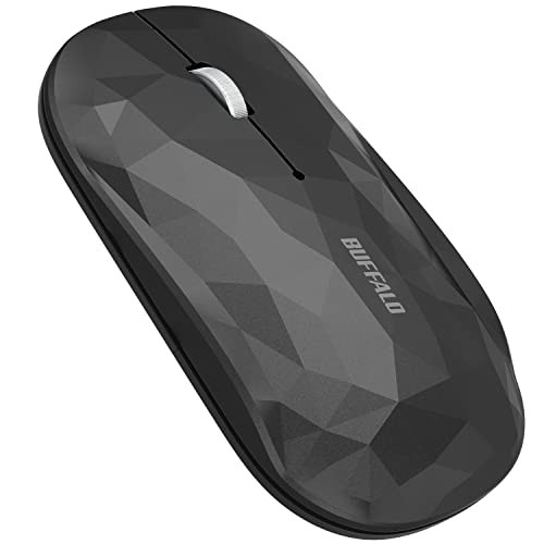 Buffalo FLEXUS Wireless Mobile Mouse Geometry Design Black BSMBB335GBK