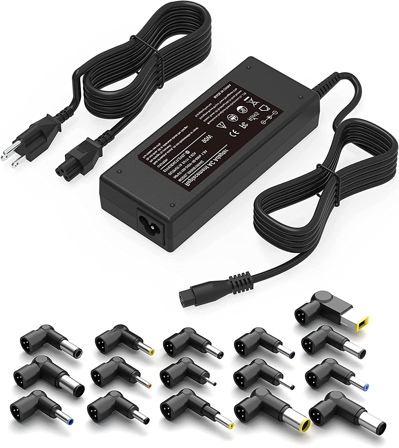 90W Universal AC Adapter Laptop Charger Replacement for Dell HP Acer Asus Lenovo