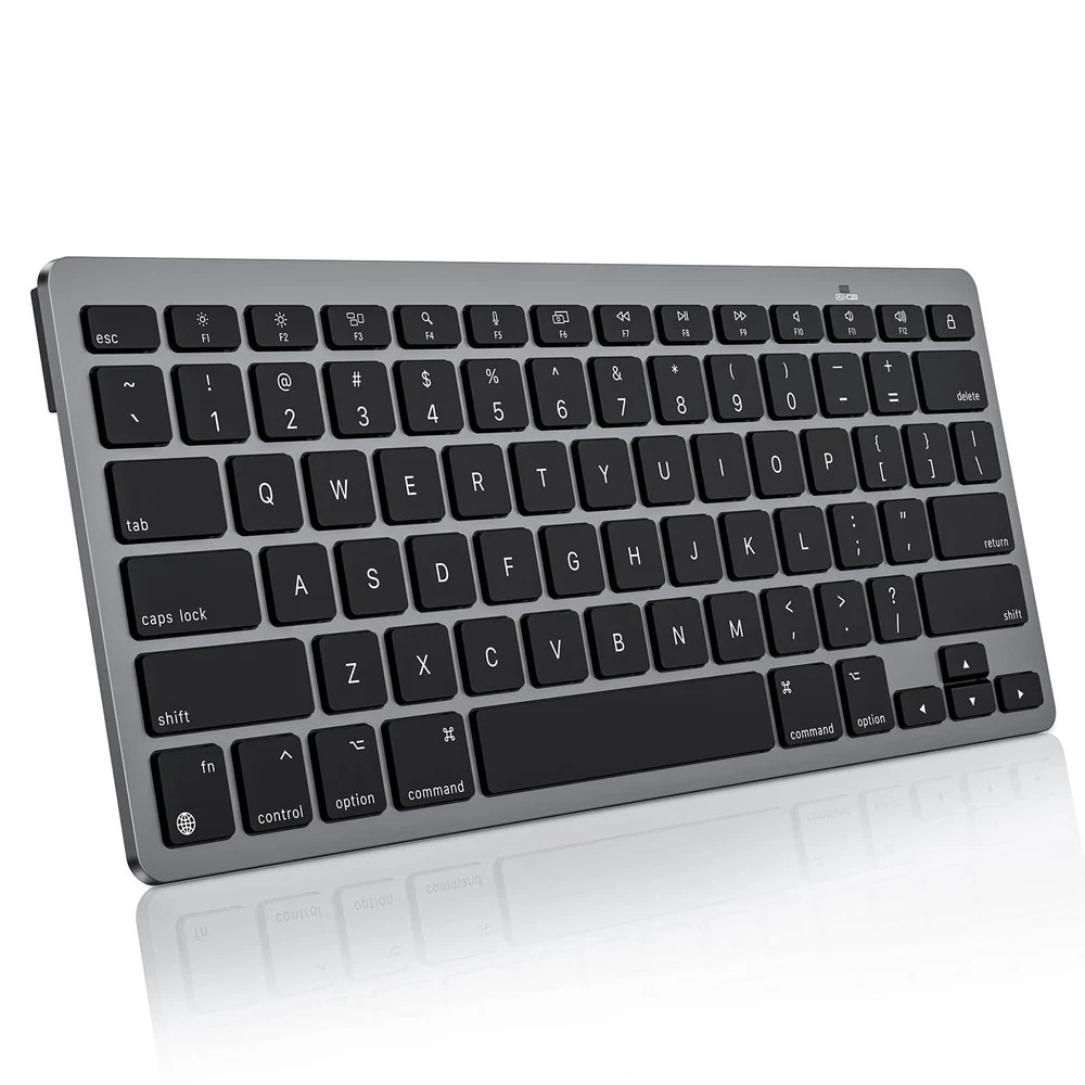 Ultra-Slim Bluetooth Wireless Keyboard for Mac, iMac, MacBook Pro/Air, Black