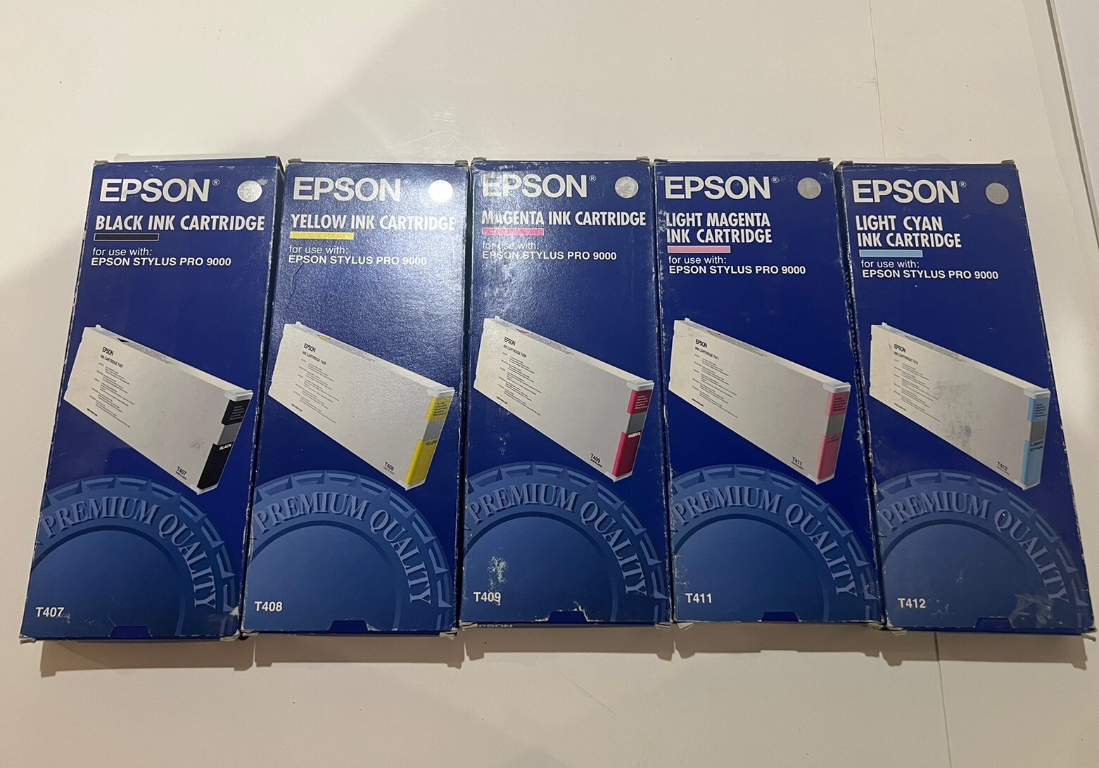 Lot of 5 New OEM Epson T407 T408 T409 T411 T412 Ink Cartridge fo Stylus Pro 9000