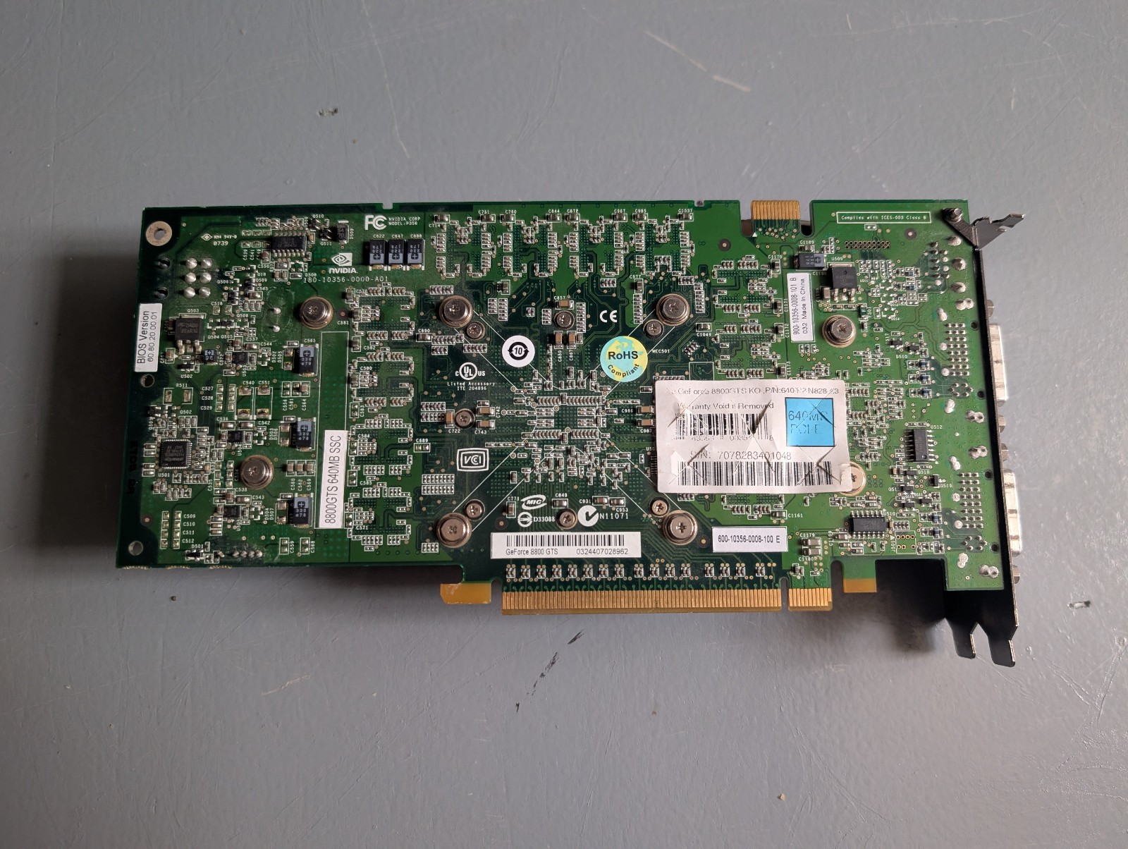EVGA NVIDIA GeForce 8800 GTS 320MB GDDR3 PCIe x16 DVI CUDA Multi-Monitor