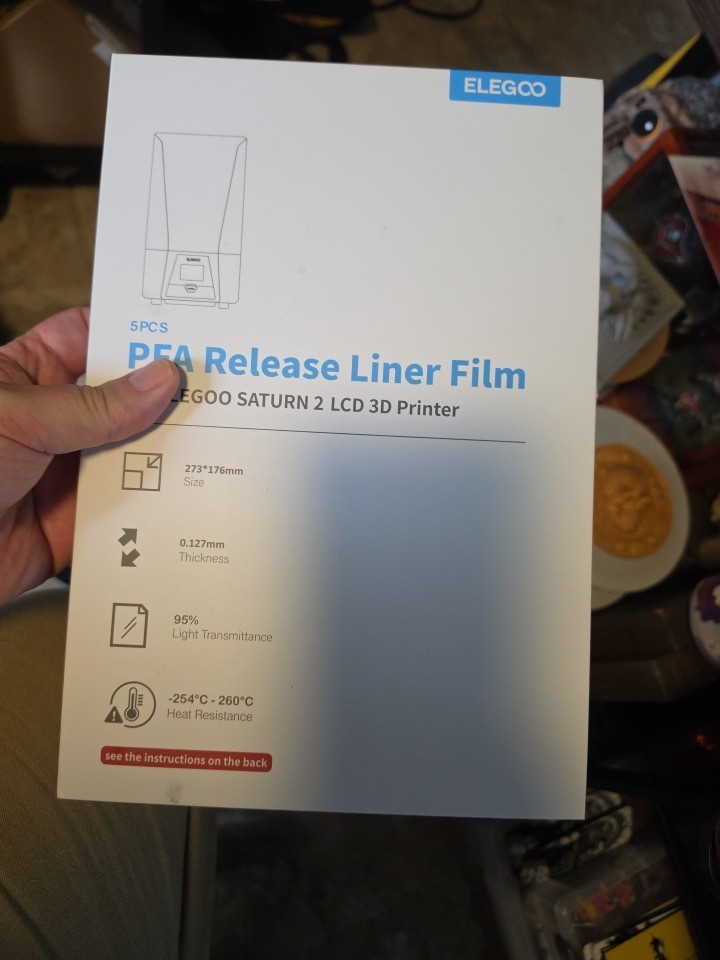 4 Pcs PFA Release Liner Film for Saturn 2 LCD 3D Printer