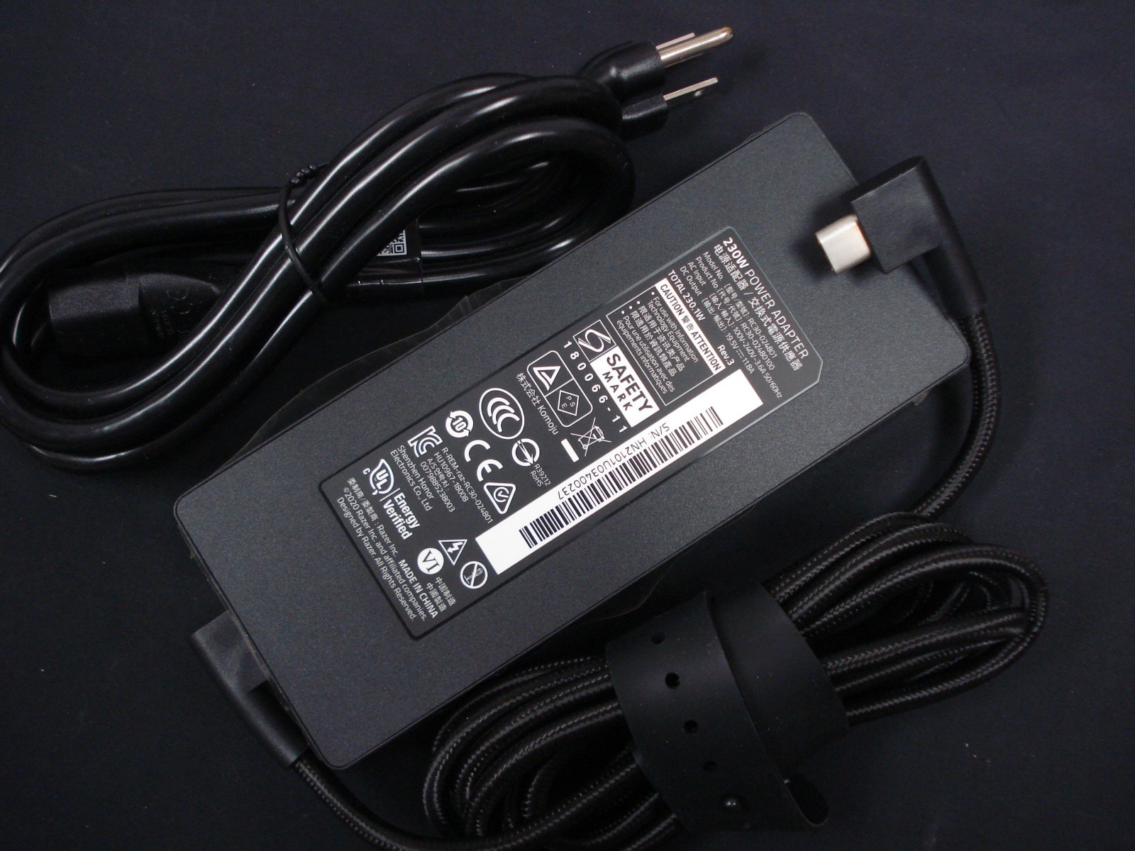 NEW Genuine OEM 230W AC Adapter RC30-024801 for Razer Blade 14" 15" 17" RTX